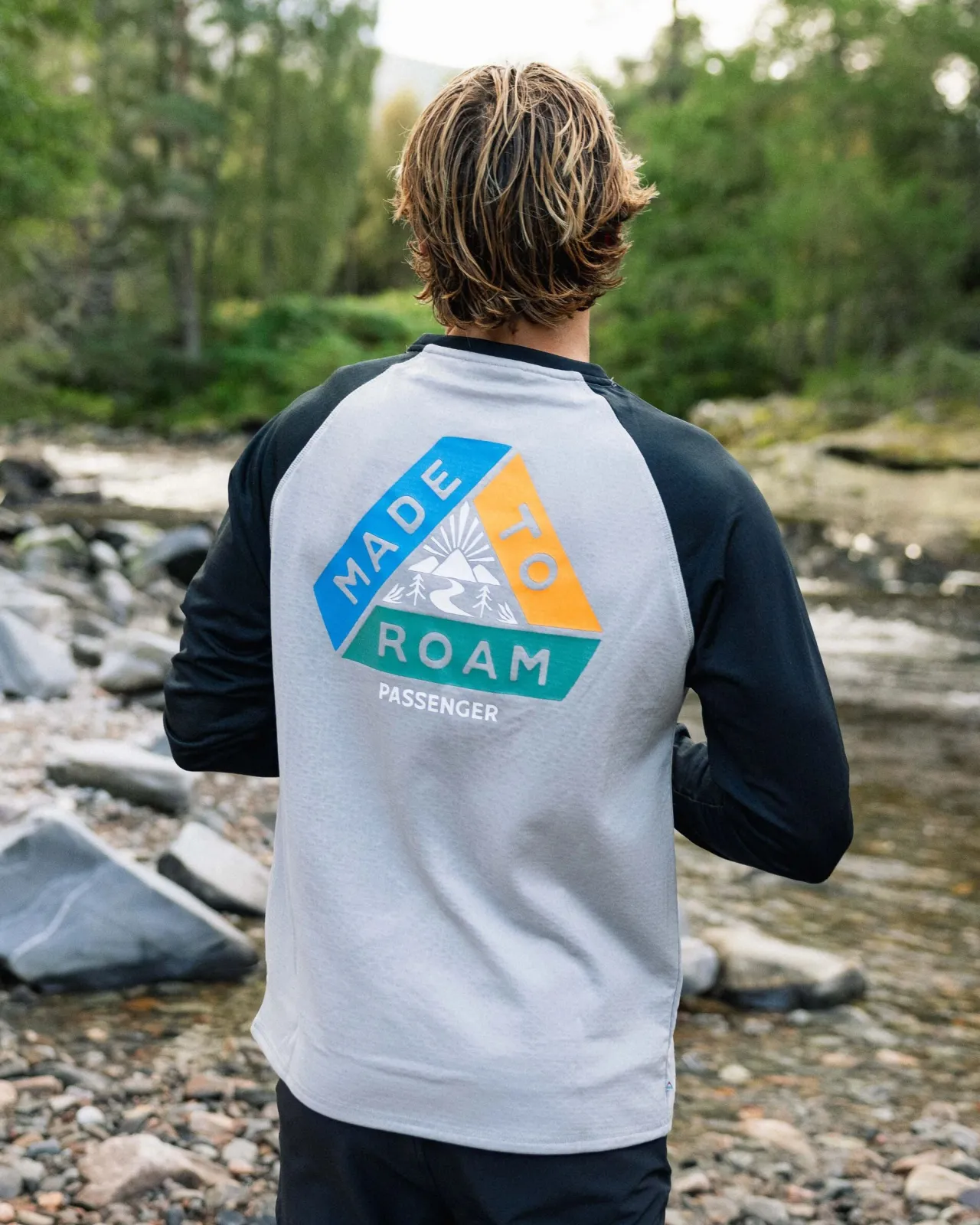 Outlet Alpine Recyceltes Base Layer Langarm-T-Shirt - Schwarz/Grau Herren T-shirts & Tanktops | Oberteile