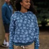 Discount Arame Bio-Baumwoll Hoodie - Seegras/Stahlblau Damen Kapuzenpullover & Sweatshirts