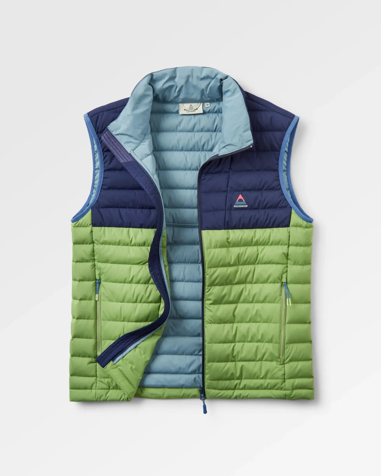 Outlet Ashland Down Recyceltes Top - Dunkles Marineblau/Birnengrün Herren Isoliert