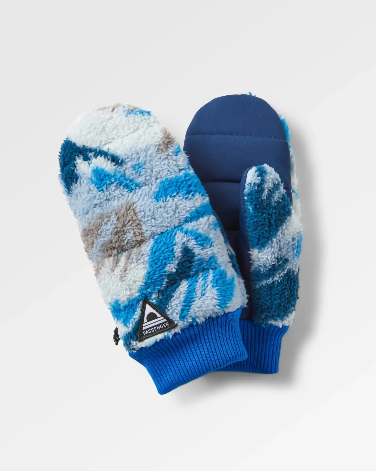 Sale Avalanche Recycelte Sherpa-Handschuhe - Abstrakter Berg Stahlblau Damen Handschuhe