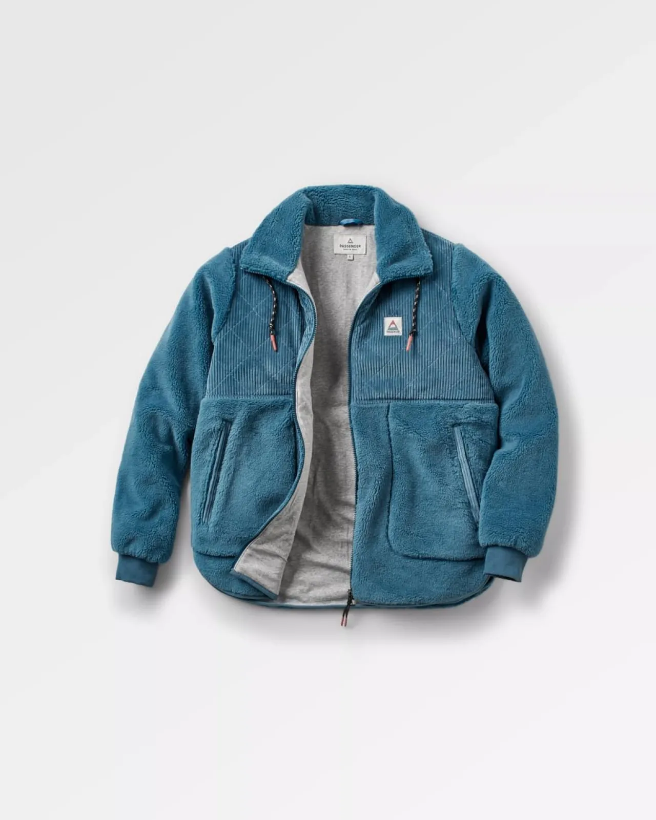 Fashion Awaken Recyceltes Tiefflor-Sherpa-Fleece - Verwaschenes Blau Damen Fleece | Fleece