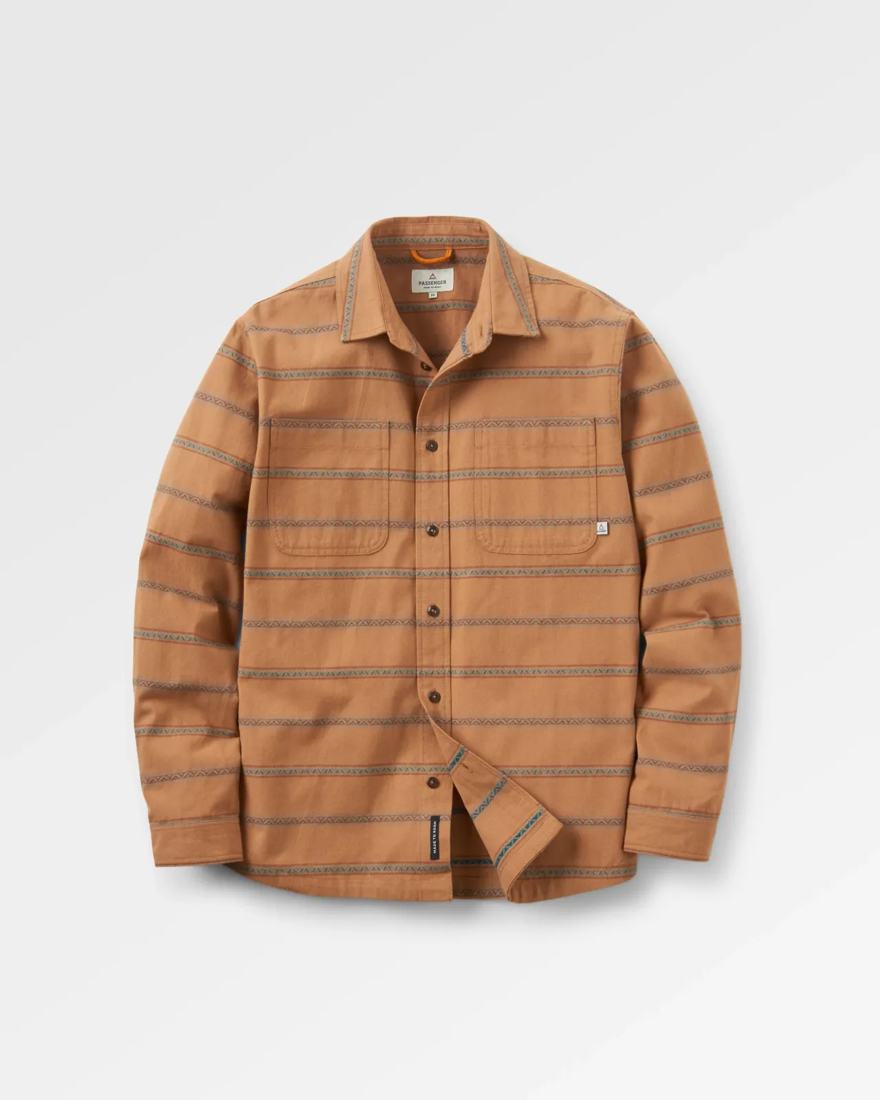 Best Backcountry Streifenhemd - Toffee Jacquard Herren Hemden
