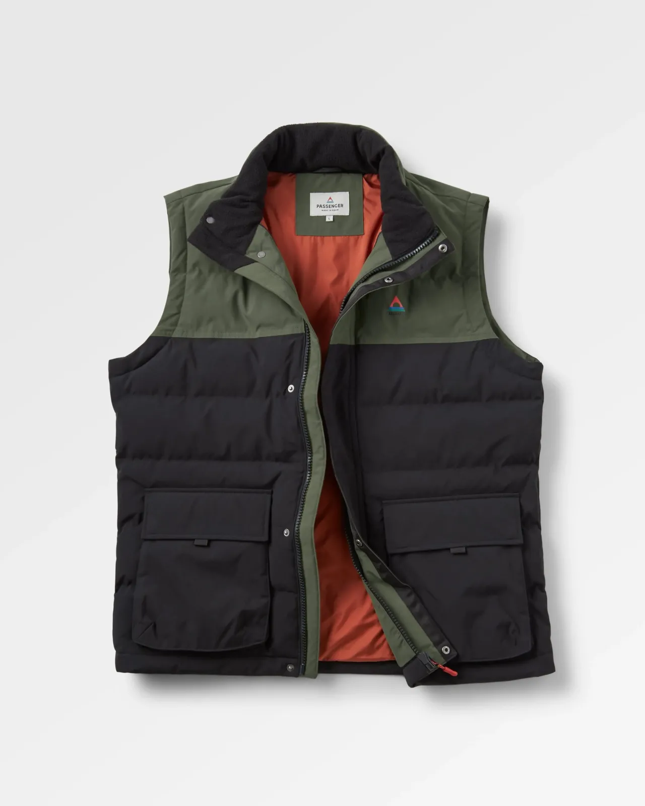 Sale Baltic recyceltes Top - Schwarz/Khaki Herren Isoliert