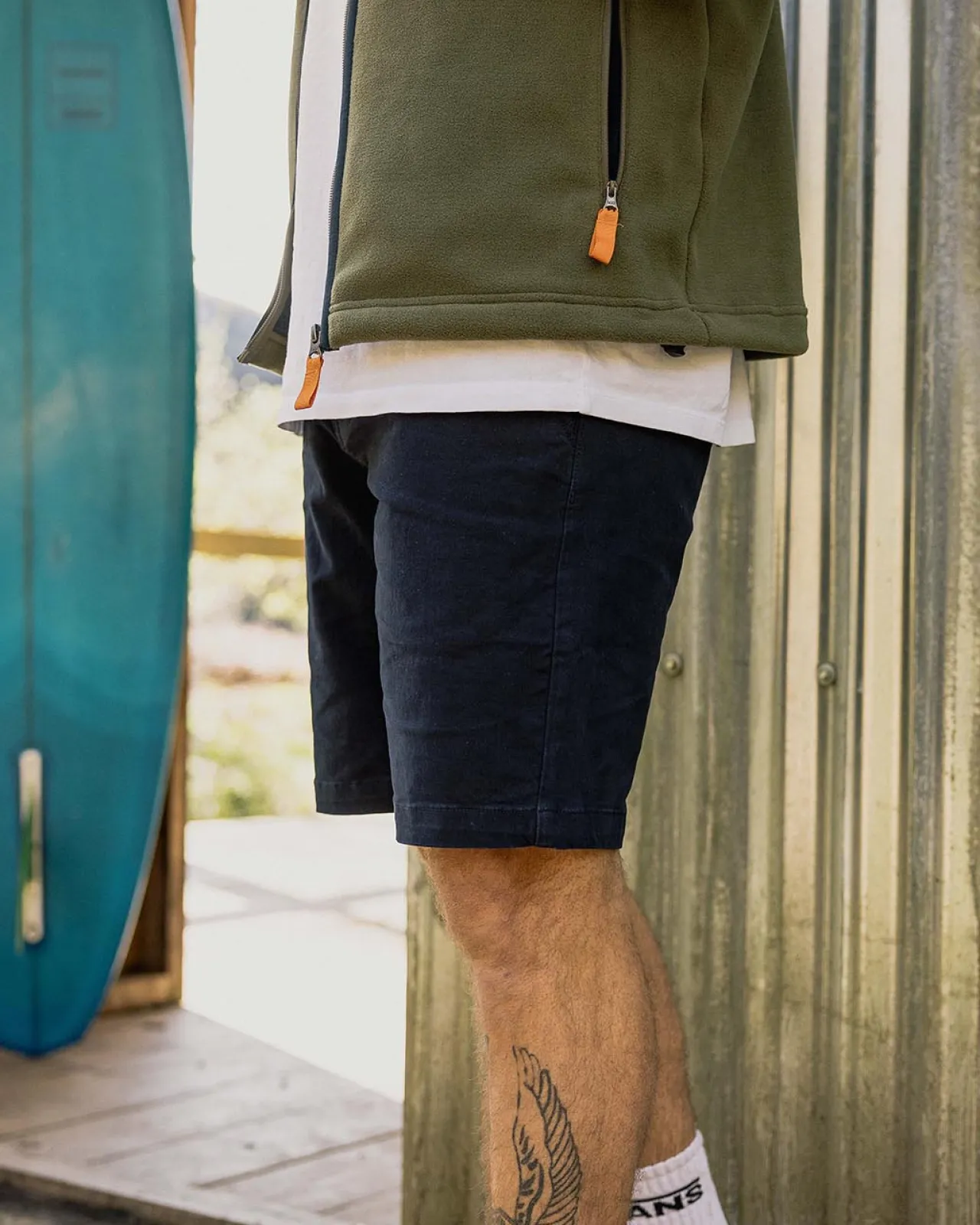 Sale 365 Bio-Baumwollshorts - dunkles Marineblau Herren Kurze Hosen