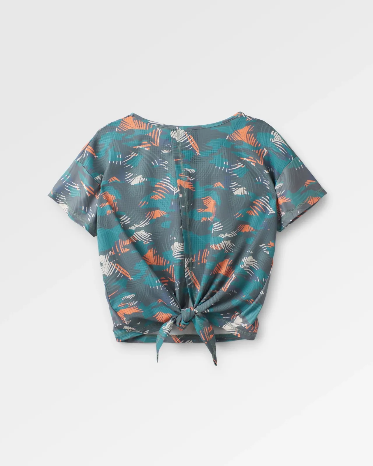 Discount Chakra Tie Back Aktiv Recyceltes T-Shirt - Palm Camo Tiefsee Damen Oberteile