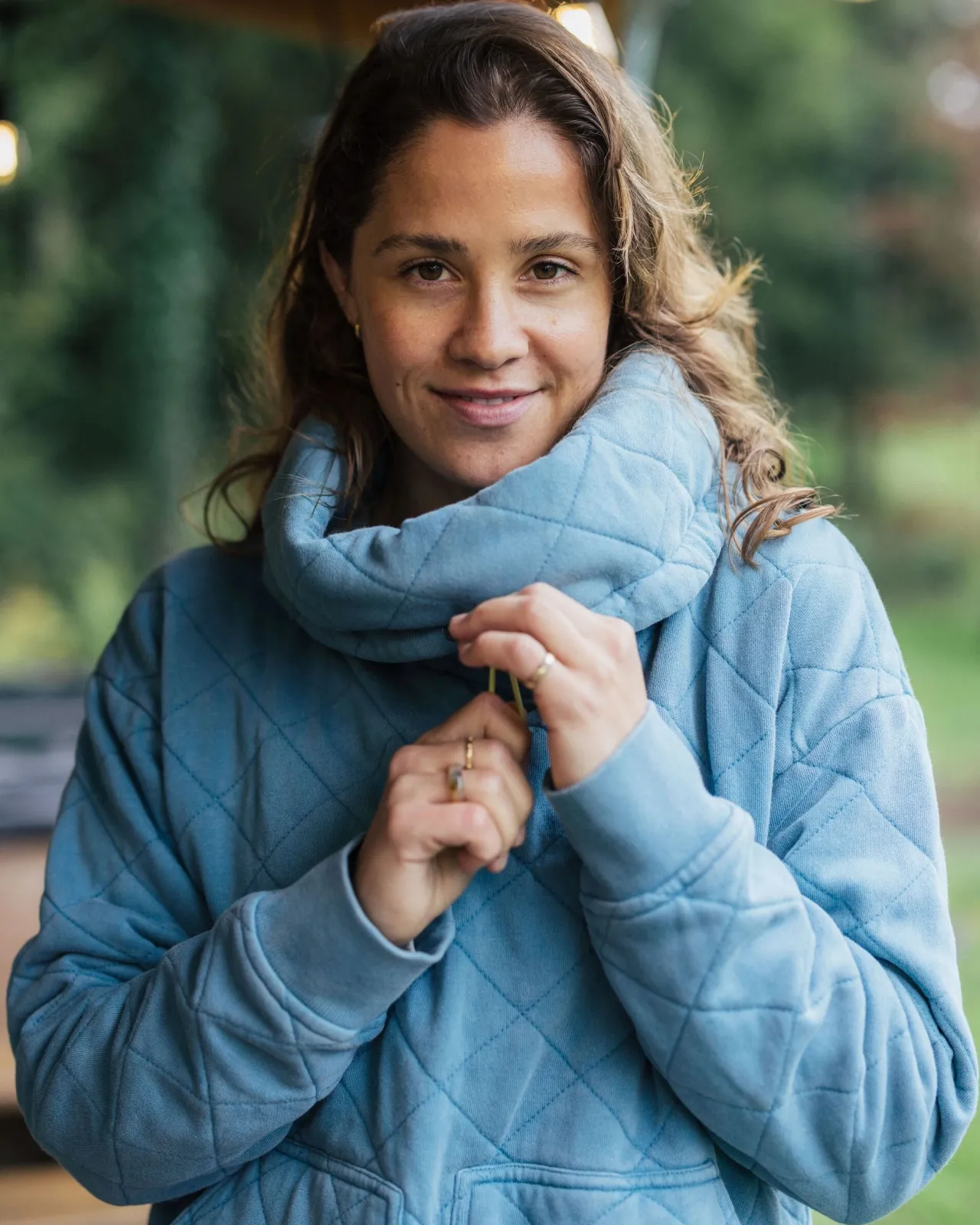 clementine_recycelter_gesteppter_hoher_kragen__eichelhherblau_2.webp Online Clementine Recycelter Gesteppter Hoher Kragen - Damen Kapuzenpullover & Sweatshirts