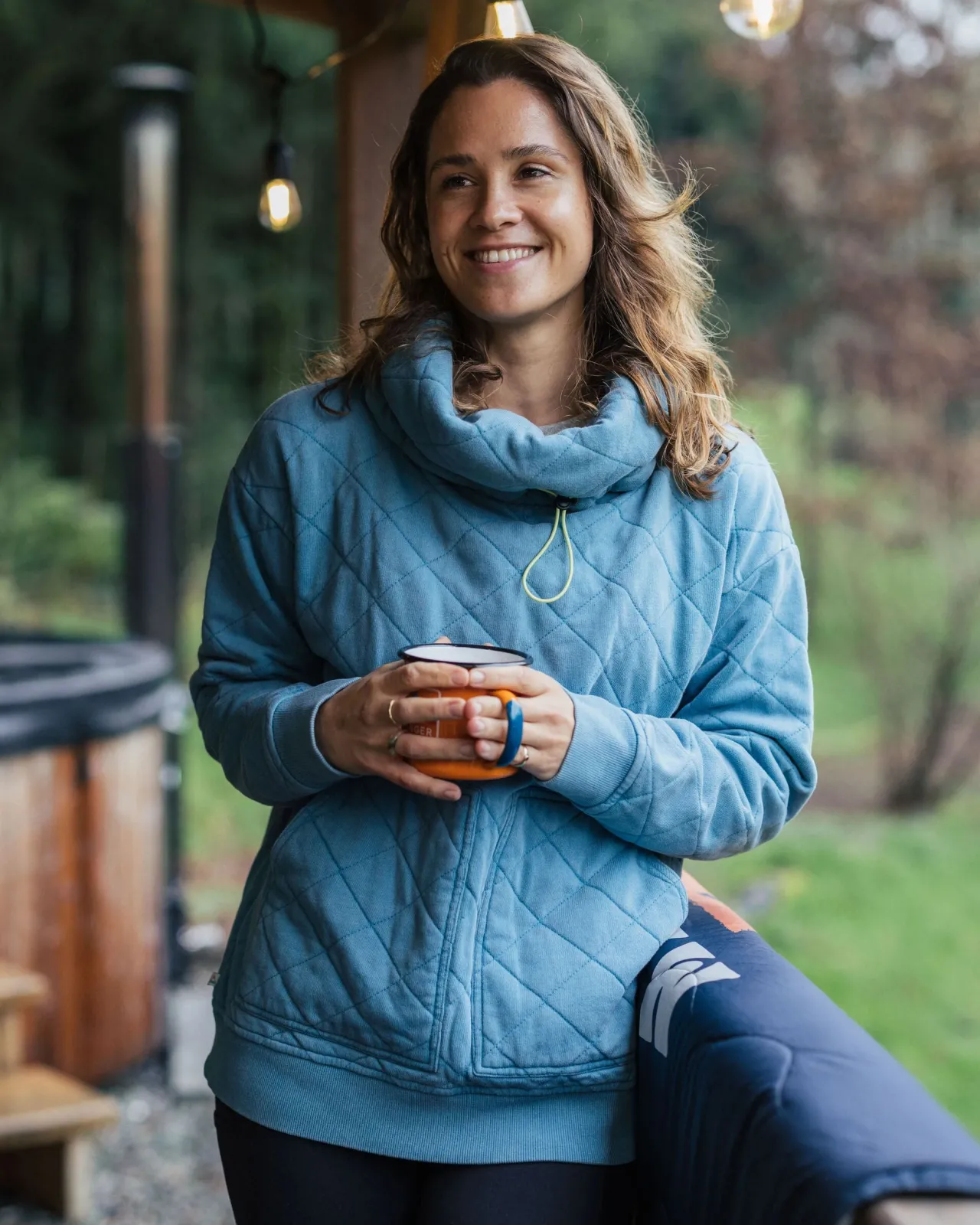 clementine_recycelter_gesteppter_hoher_kragen__eichelhherblau_3.webp Online Clementine Recycelter Gesteppter Hoher Kragen - Damen Kapuzenpullover & Sweatshirts