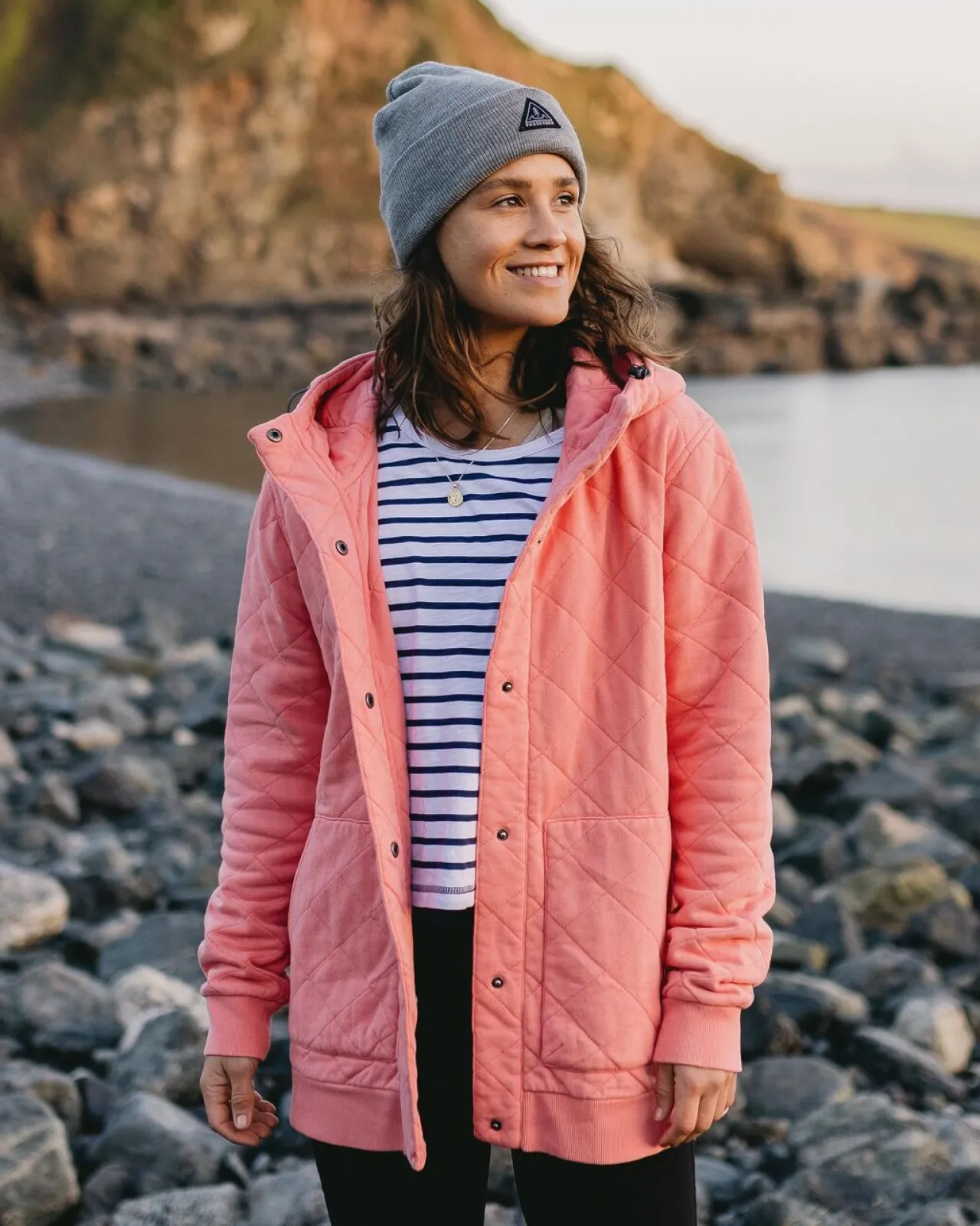 Best Sale Clementine Recycelter Gesteppter Kapuzenpullover knöpfbar - Damen Kapuzenpullover & Sweatshirts
