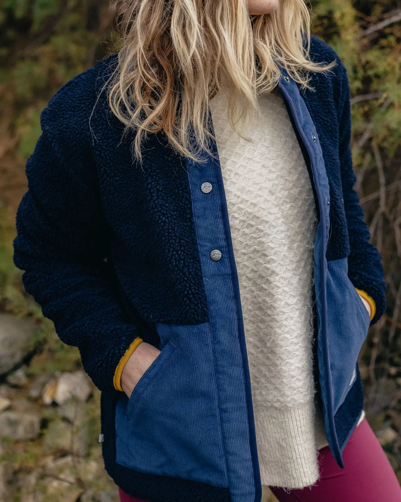 Best Clover 2.0 recyceltes Sherpa-Fleece - Tiefes Marineblau Damen Fleece | Fleece