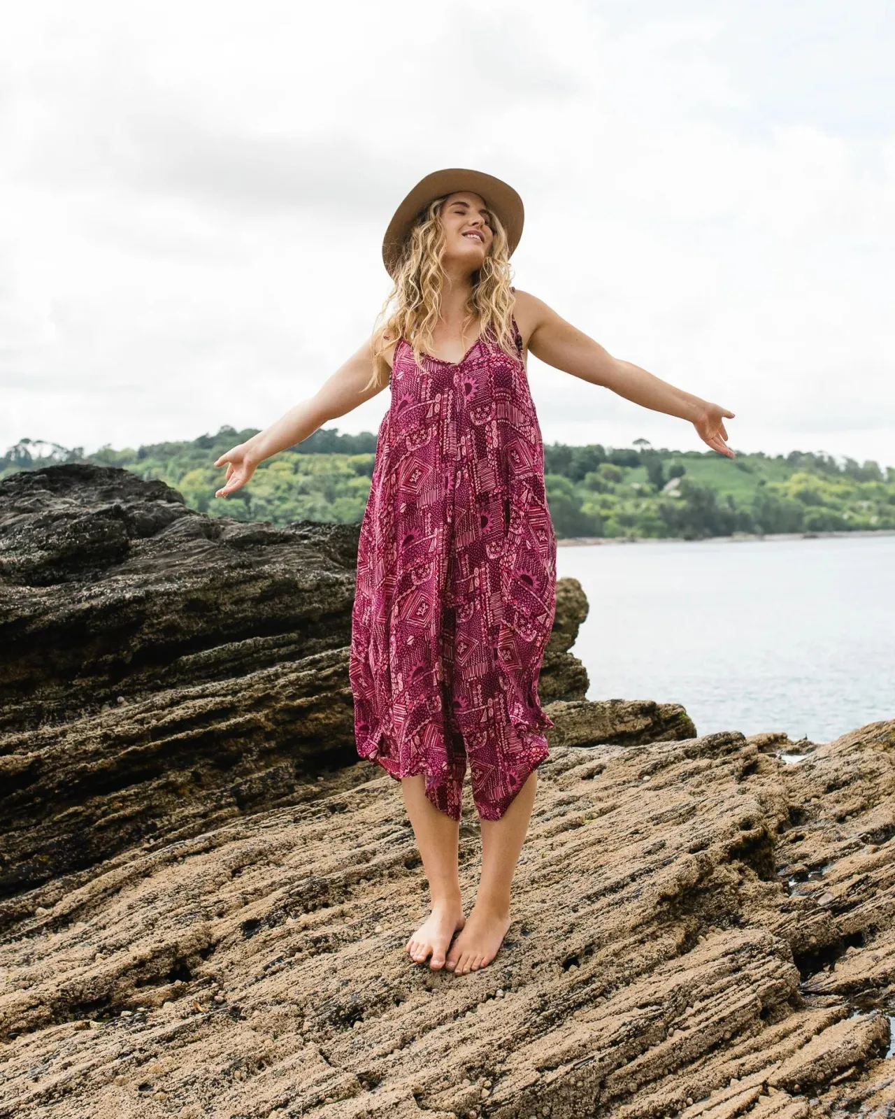 Cheap Copetín Jumpsuit - Vintage Patchwork Wein Damen Kleider & Röcke | Jumpsuits & Playsuits