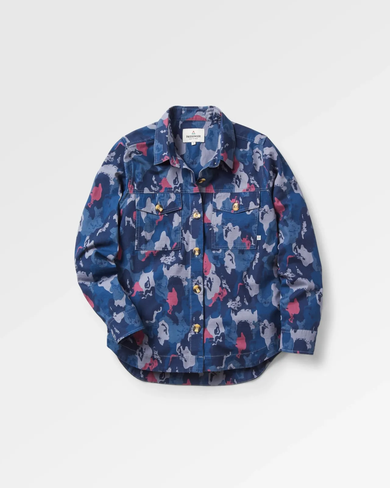 Fashion Coral Organic Langarmshirt - Ahorn Camo Damen Hemden