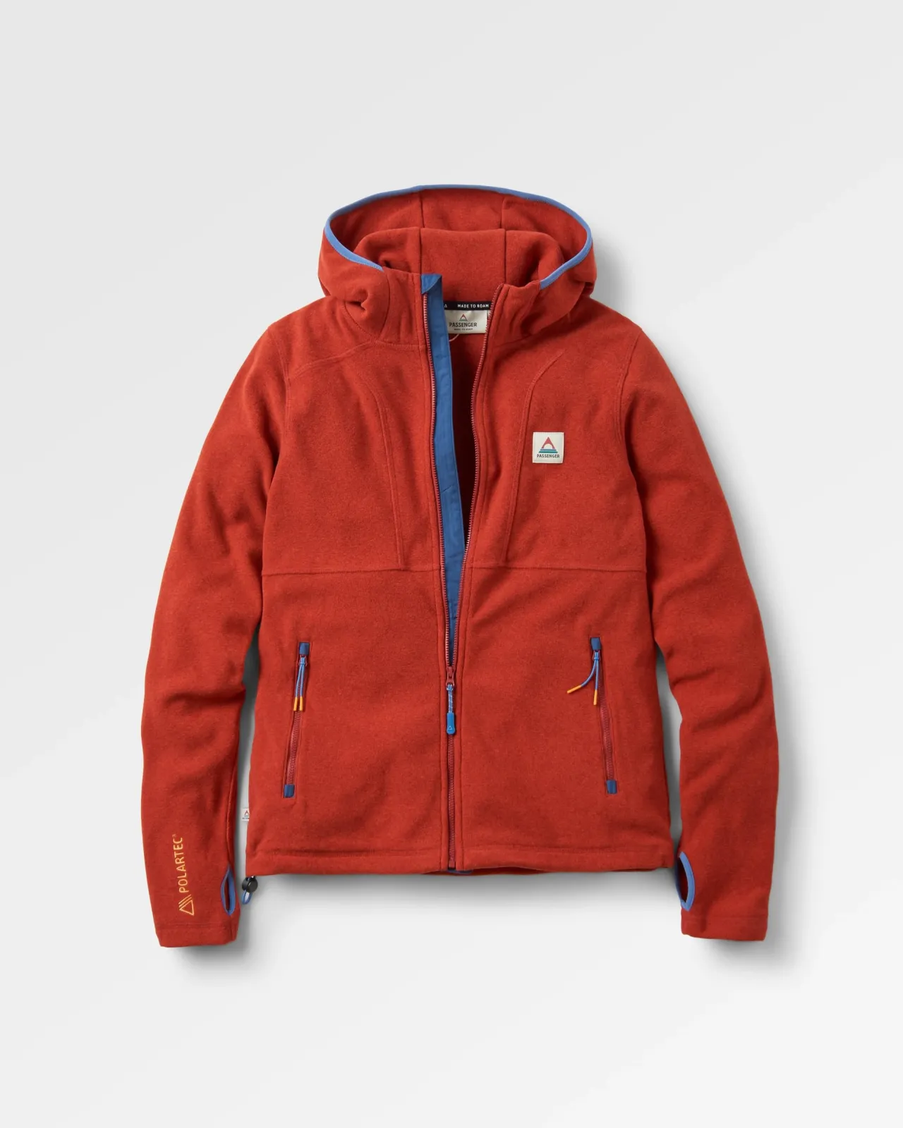 Sale Crest Recycelter Polartec® Fleece-Hoodie - Roter Ocker Damen Kapuzenpullover & Sweatshirts | Oberteile