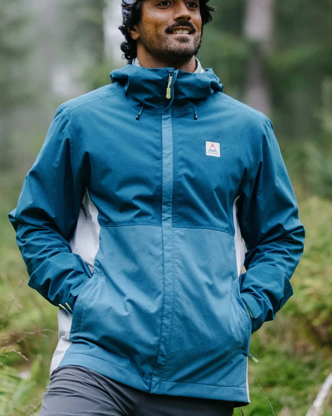 New Downpour Recycelte Wasserdichte Jacke - Gezeitenblau/Blaustahl Herren Wasserdicht | Jacken