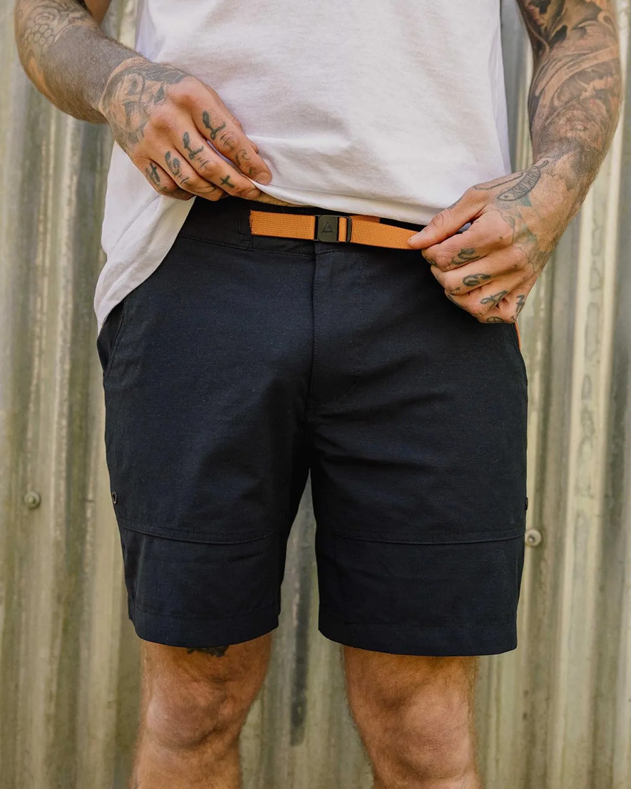Fashion Drift Allzweck-Shorts - Echtes Schwarz Herren Kurze Hosen | Hosen