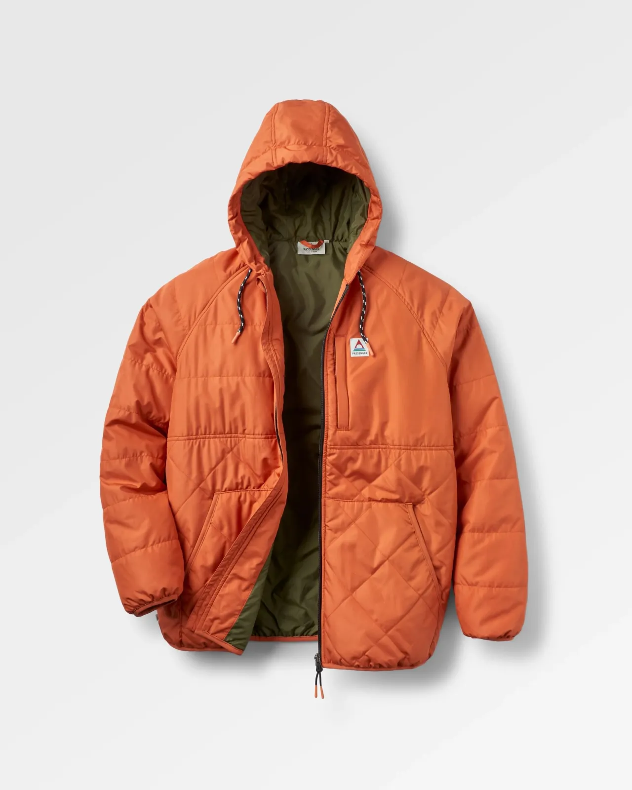 Shop Dylan Recycelte Isolierte Jacke mit Reißverschluss - Gebranntes Orange Herren Isoliert