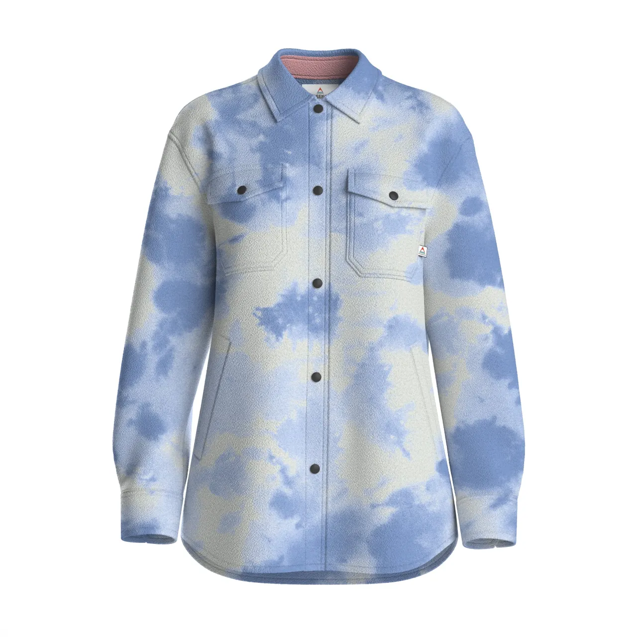 east_recyceltes_polarfleecehemd__batikkornblume_7.webp Shop East Recyceltes Polar-Fleece-Hemd - Batik- Damen Hemden