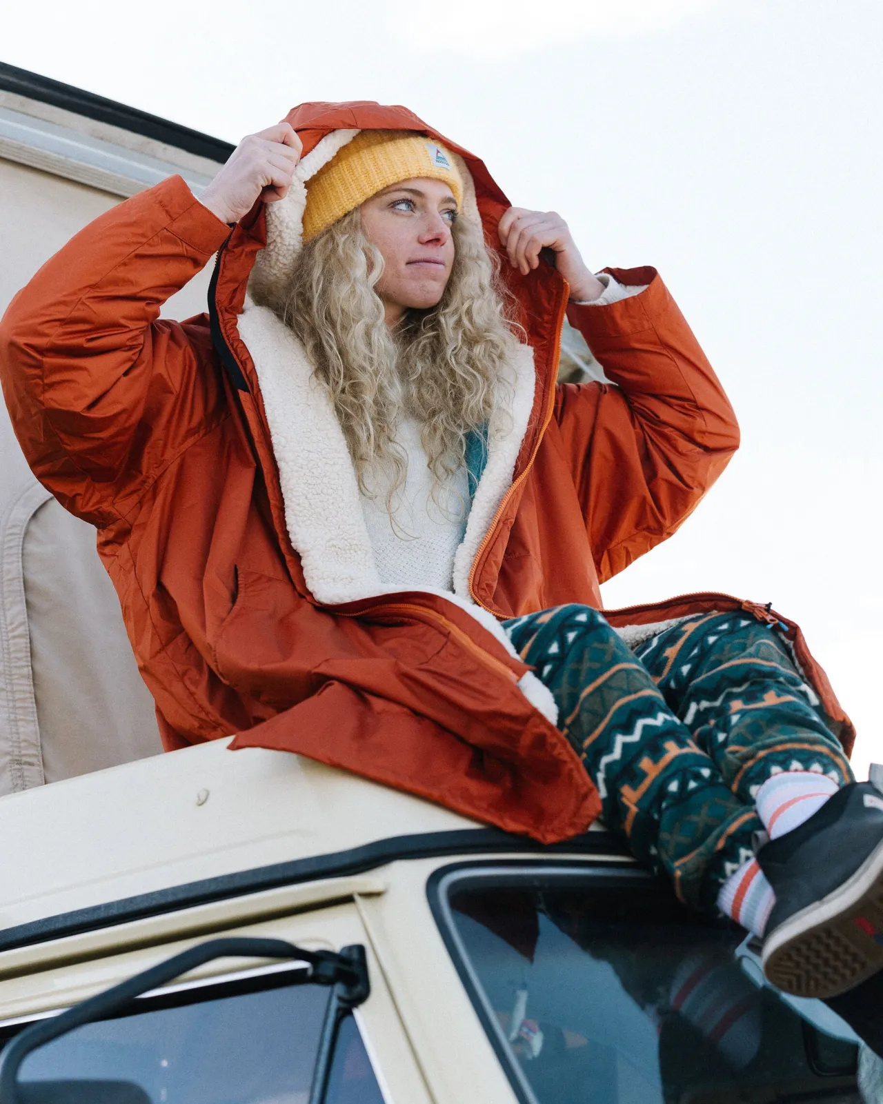 escapism_recycelter_sherpageftterter_surf_poncho__rost_7.webp Cheap Escapism Recycelter Sherpa-gefütterter Surf Poncho - Surf-ponchos | Surf-ponchos