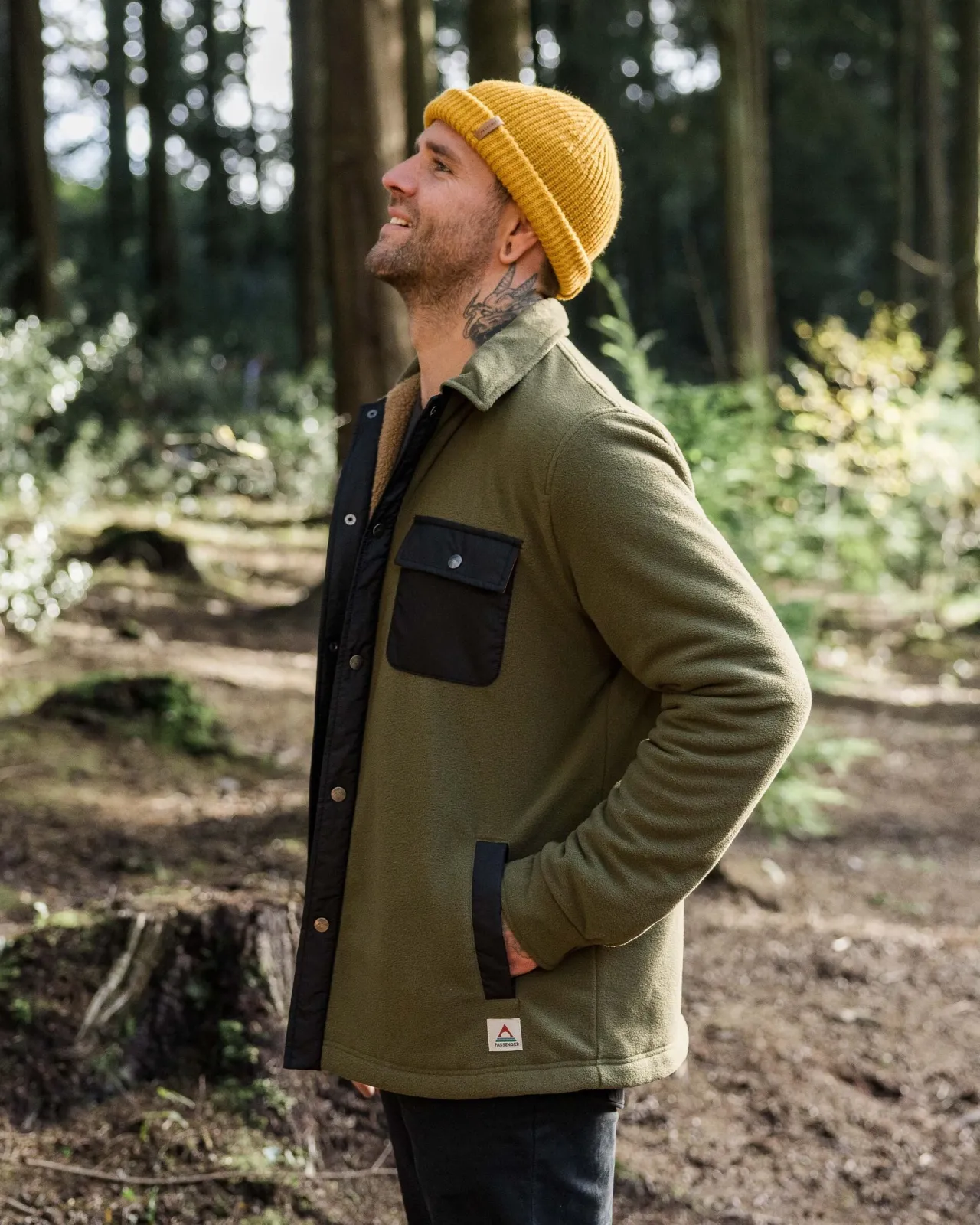 firelight_sherpa_gefttertes_overshirt__khaki_4.webp Outlet Firelight Sherpa gefüttertes Overshirt - Herren Hemden | Hemdjacken