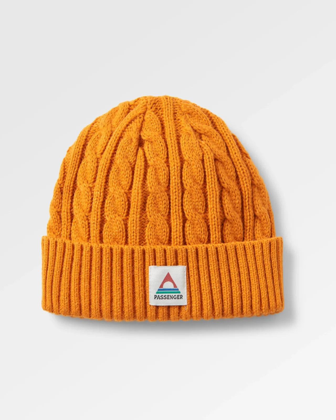 Online Fireside Recycelter Zopfmuster-Beanie - Sonnenaufgang Orange Herren Mützen | Mützen