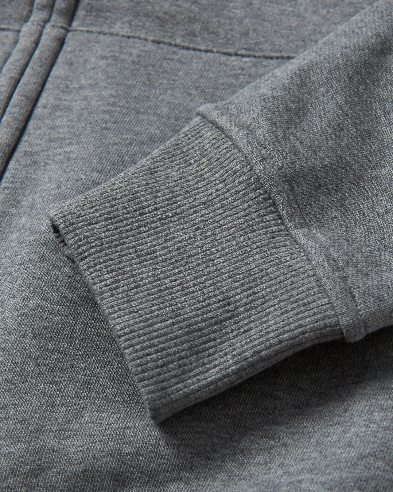 Outlet Heritage Full Zip Recycelter Baumwoll-Hoodie - Dunkelgrau meliert Herren Kapuzenpullover & Sweatshirts