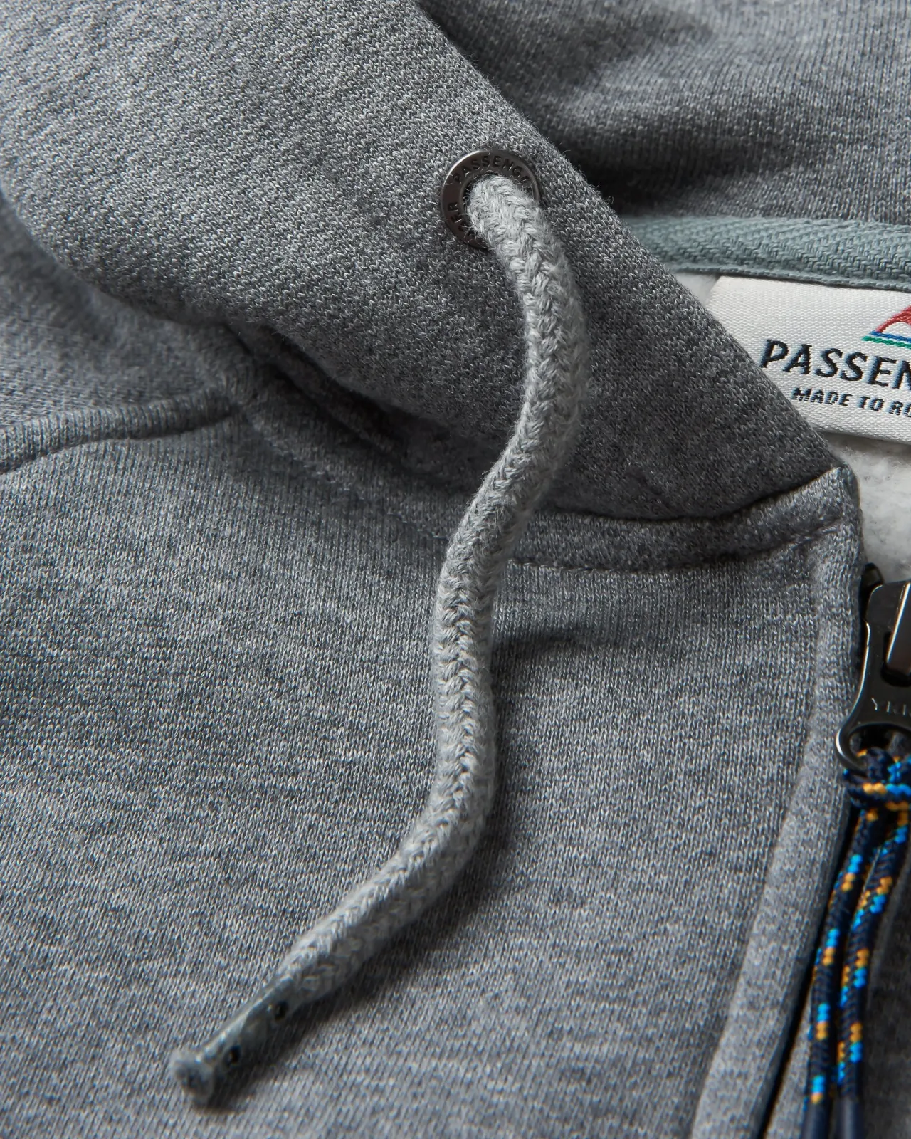 Outlet Heritage Full Zip Recycelter Baumwoll-Hoodie - Dunkelgrau meliert Herren Kapuzenpullover & Sweatshirts