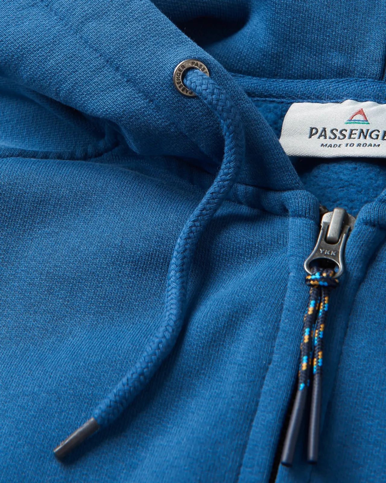 Hot Heritage Full Zip Recycelter Baumwoll-Hoodie - Dunkler Denim Herren Kapuzenpullover & Sweatshirts