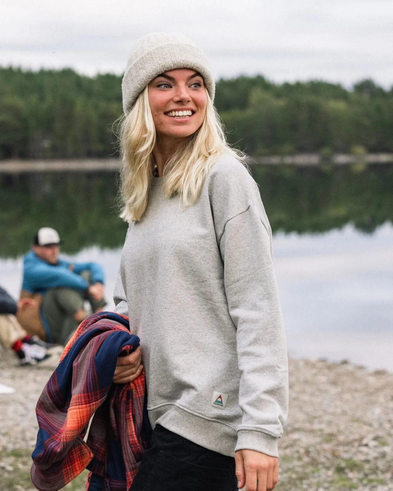 Flash Sale Heritage recycelte Baumwoll-Sweatshirt Oversized - Mittelgrau Meliert Damen Kapuzenpullover & Sweatshirts