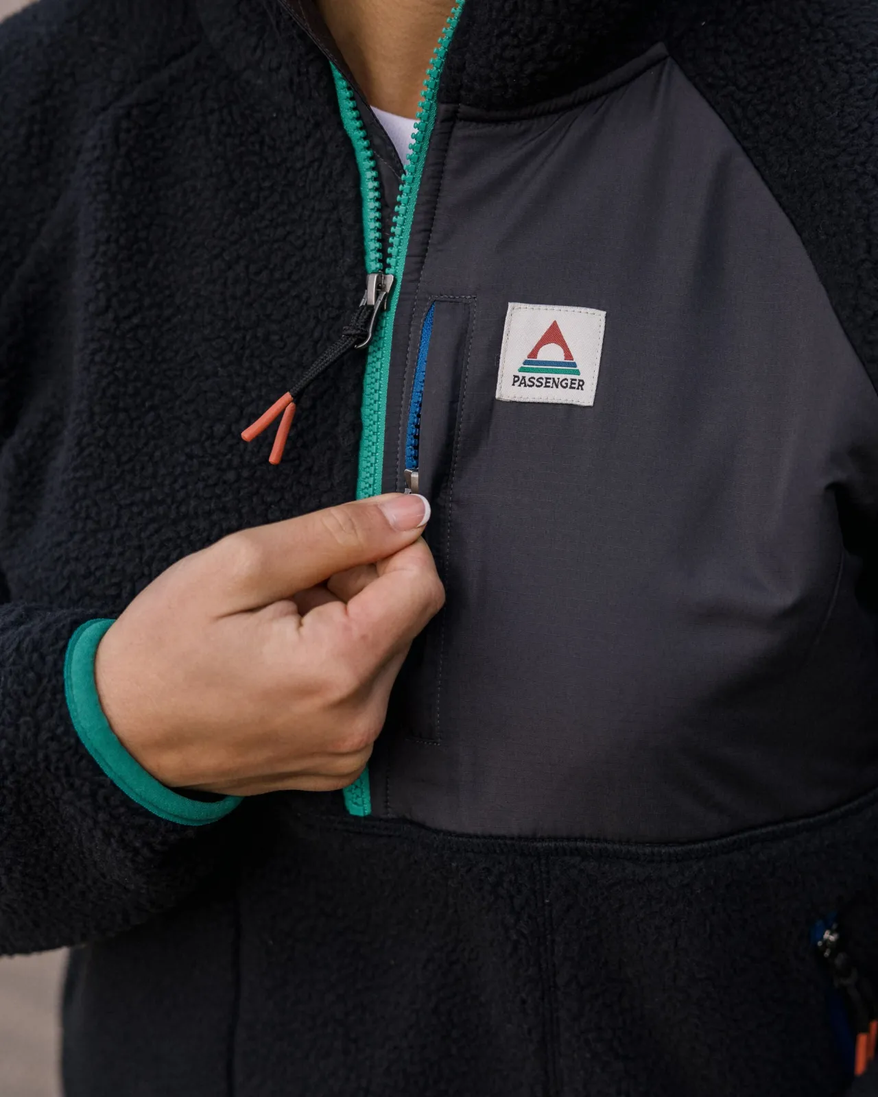 home___zip_recyceltes_sherpafleece__schwarz_3.webp Sale Home 2.0 1/2 Zip Recyceltes Sherpa-Fleece - Damen Fleece | Fleece