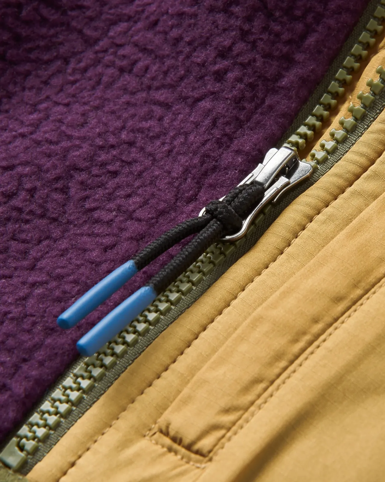 Flash Sale Home 1/2 Zip Recyceltes Sherpa-Fleece - Tiefes Pflaume/Khaki Damen Fleece | Fleece
