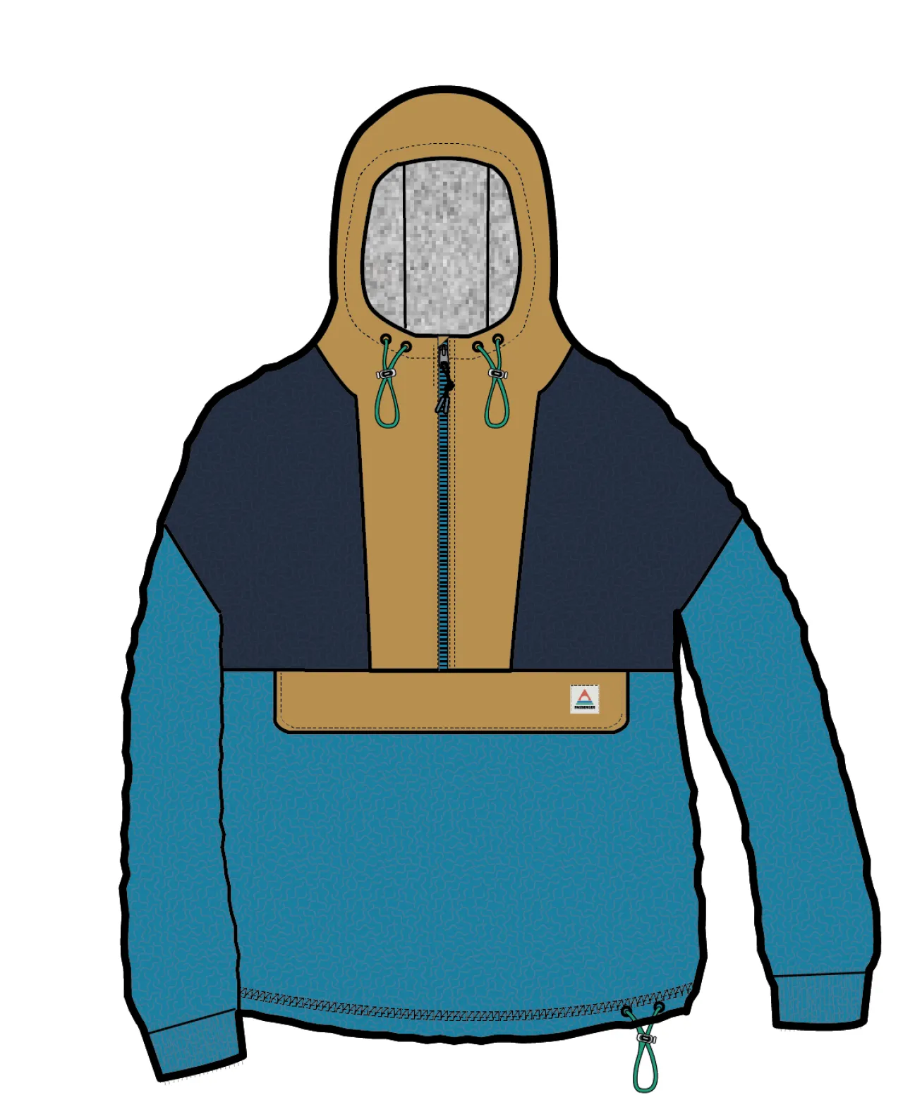 maren__zip_recyceltes_sherpafleece__eichelhherblau_6.webp Best Sale Maren 1/2 Zip Recyceltes Sherpa-Fleece - Damen Fleece | Fleece