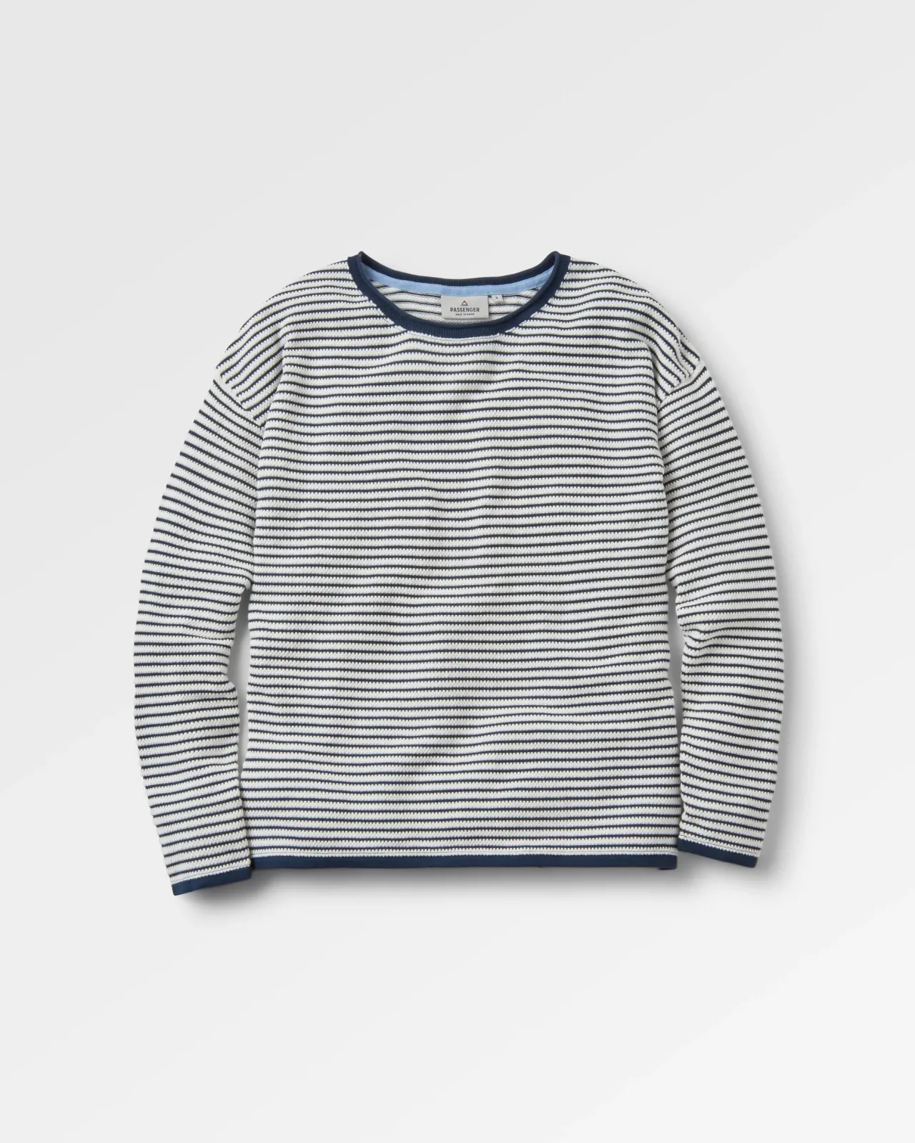 New Muir Bio-Strickpullover - Off White Streifen Damen Strickwaren