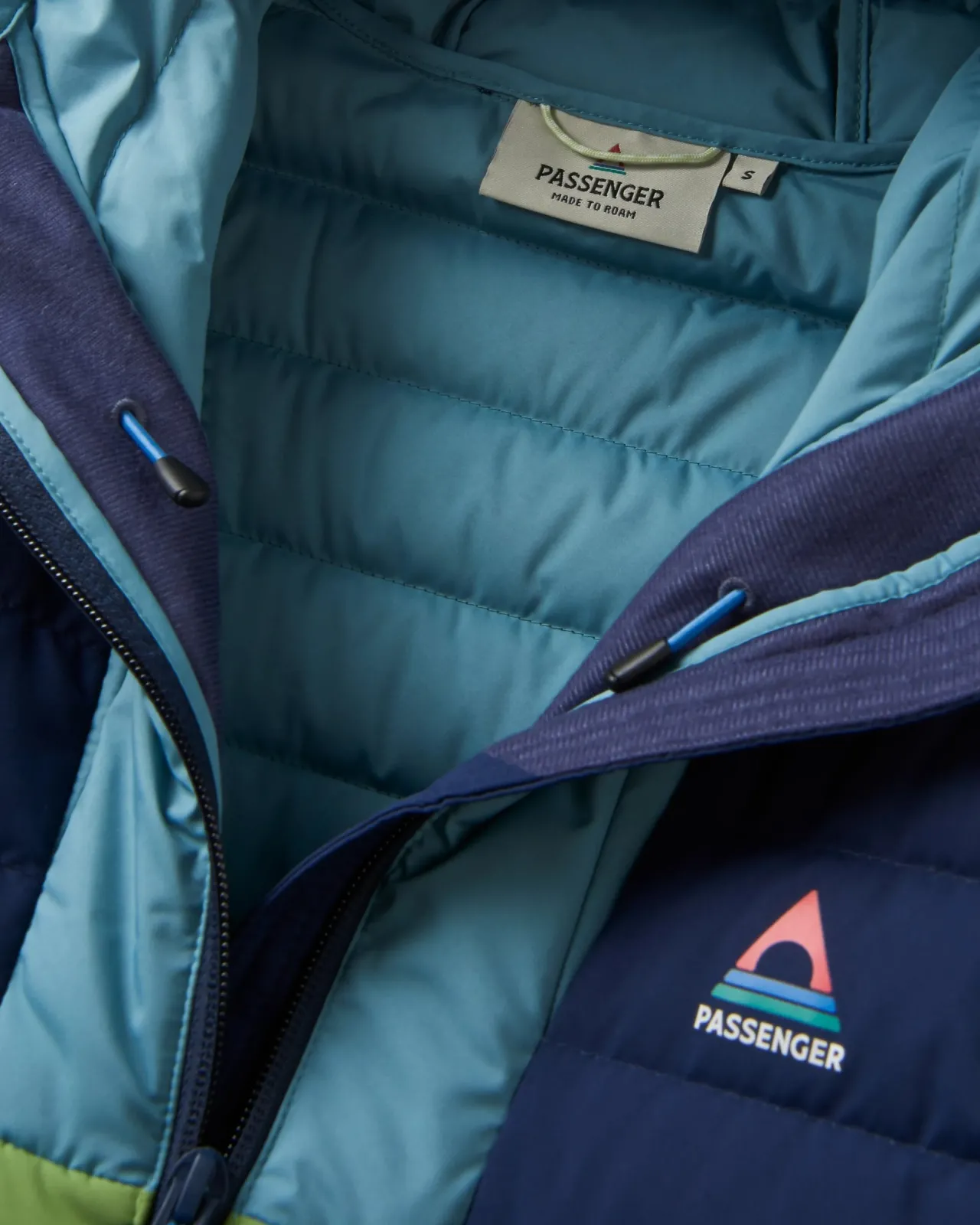 Store Northstar Daunenjacke aus recyceltem Material - Sattes Marineblau/Birnengrün/Arktis Damen Isoliert | Oberteile