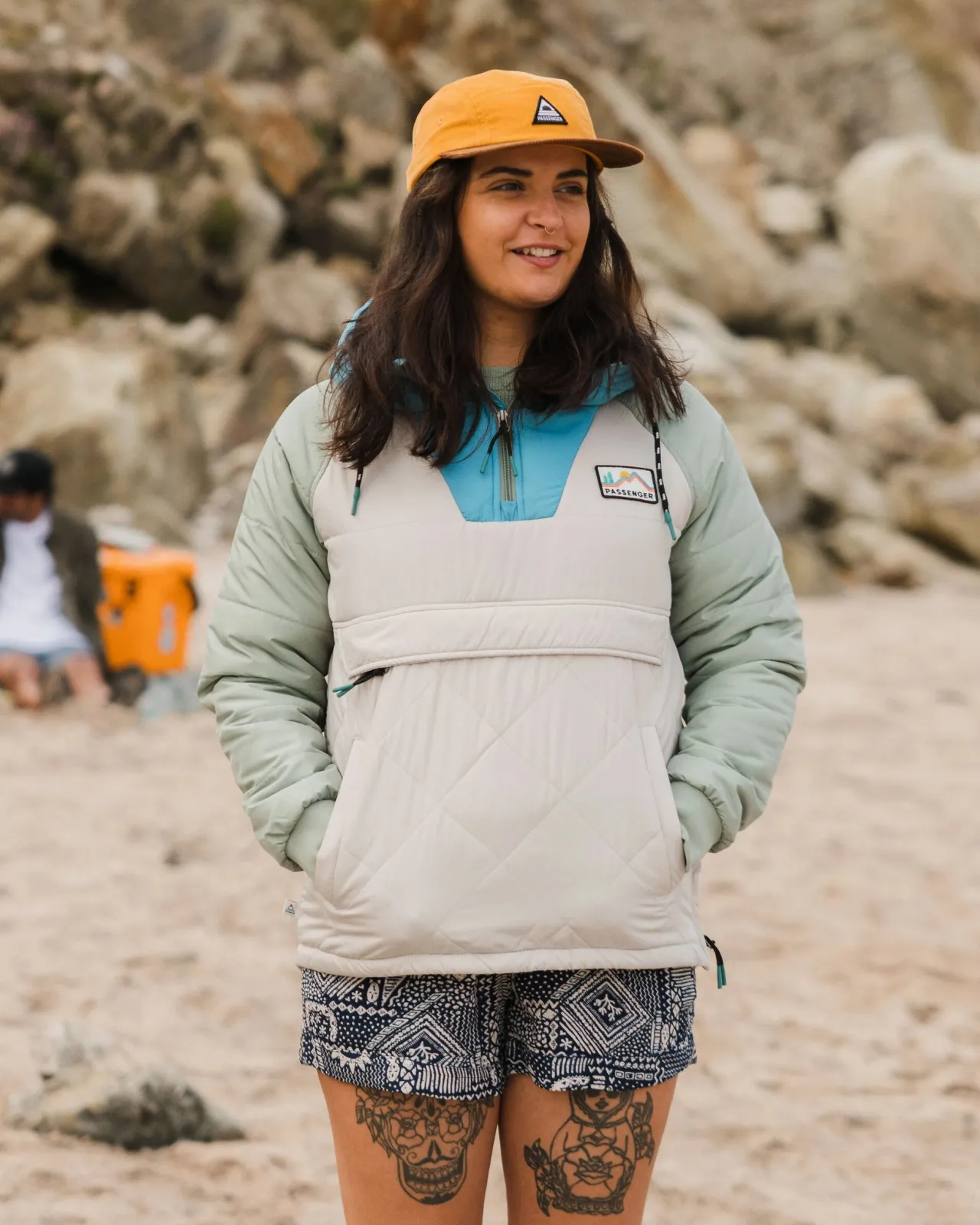 ocean_recycelte_isolierte__zip_jacke__kieselgrau_2.webp Fashion Ocean recycelte isolierte 1/2 Zip Jacke - Damen Isoliert