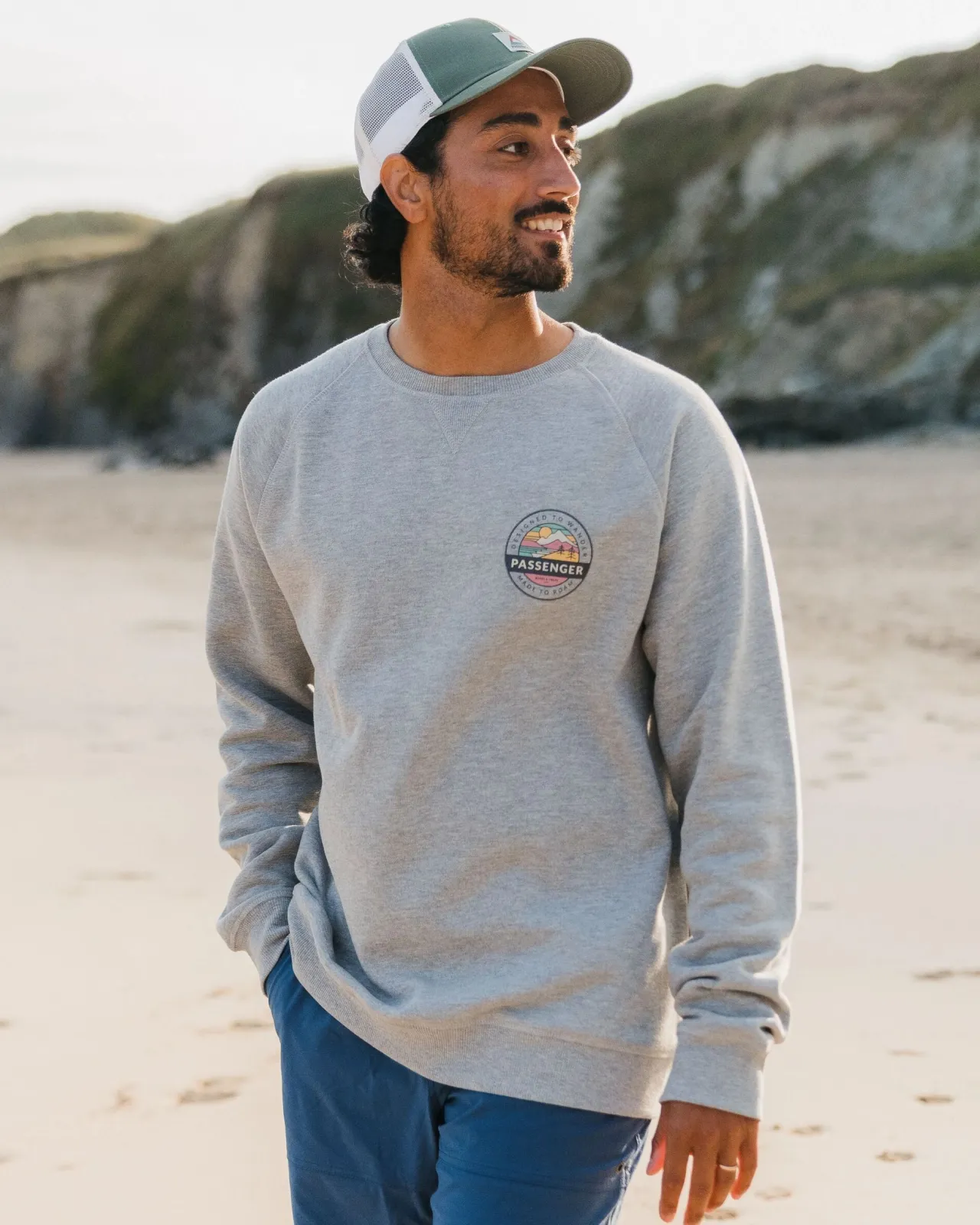 odyssey_biobaumwollsweatshirt__mittelgrau_meliert_2.webp Sale Odyssey Bio-Baumwoll-Sweatshirt - Mittelgrau Meliert Herren Kapuzenpullover & Sweatshirts
