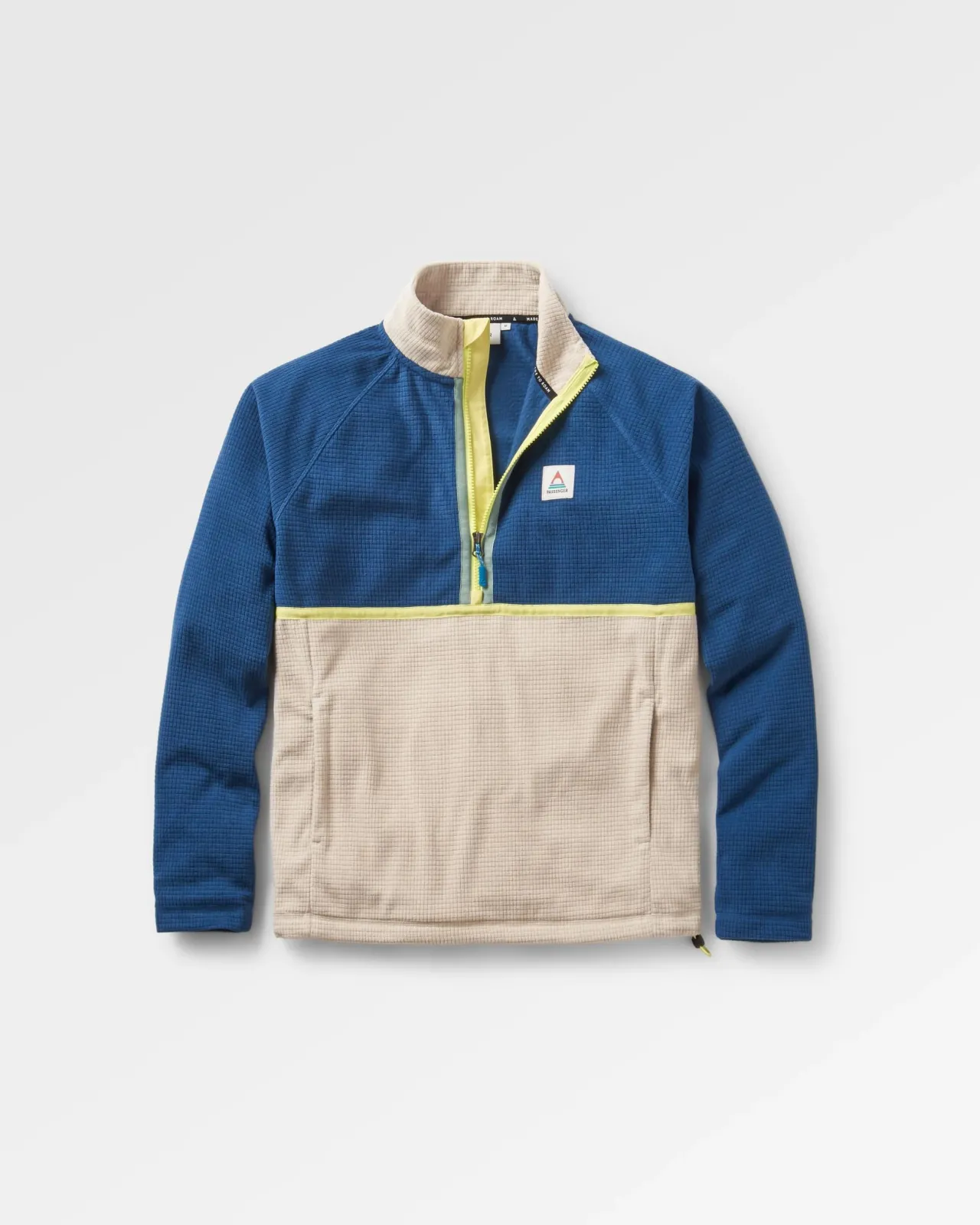 Cheap Overlook recyceltes Polar-Fleece im Gitterdesign - Dunkles Denim/Kieselgrau Herren Oberteile