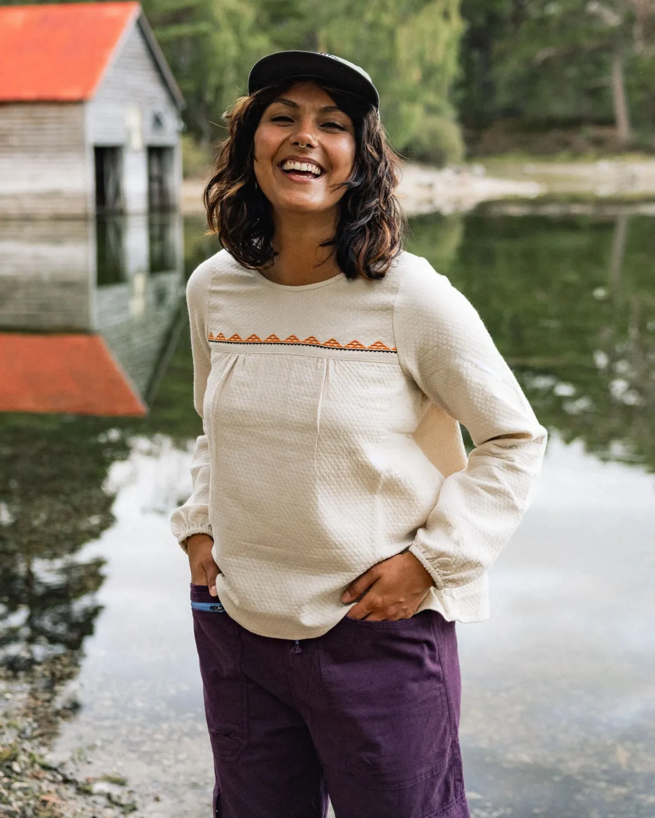 petal_biobaumwolllangarmshirt___vintagewei_2.webp Cheap Petal Bio-Baumwoll-Langarmshirt - Vintage- Damen Oberteile & T-shirts
