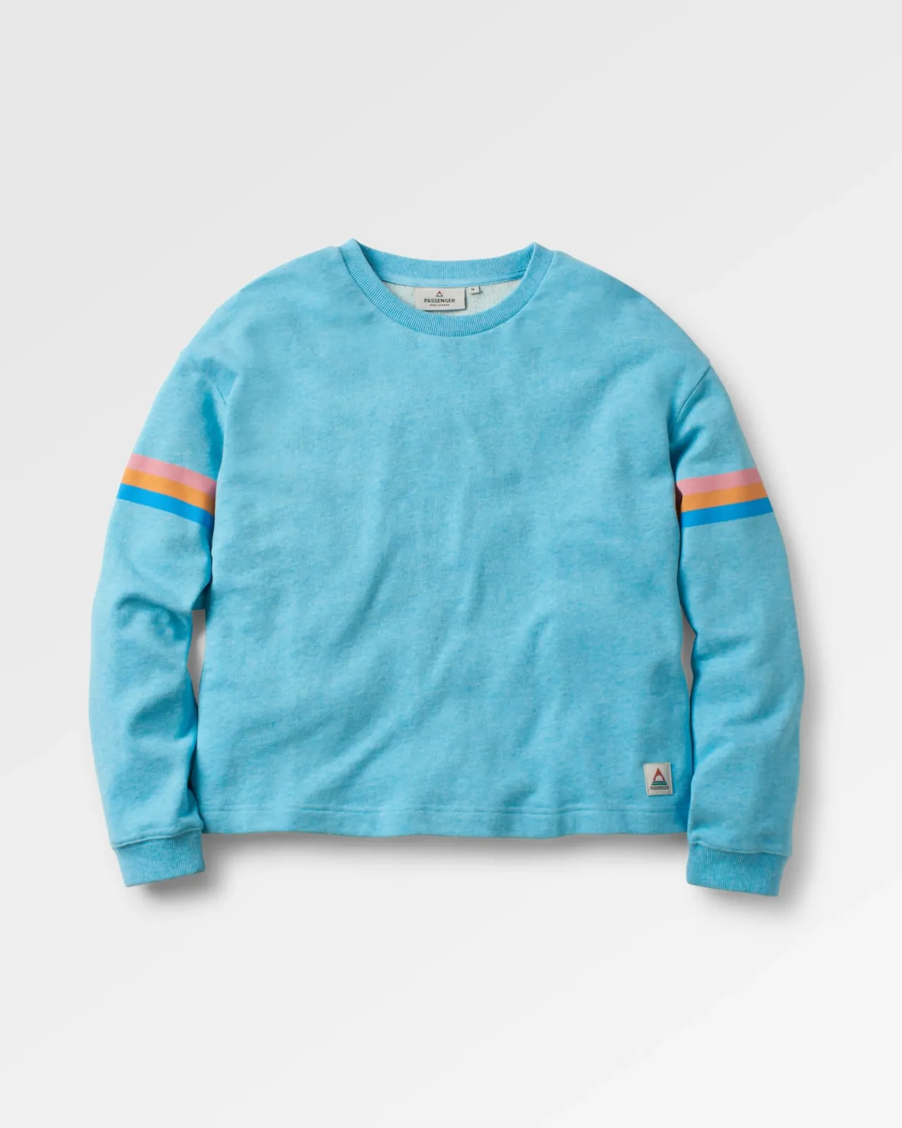 Hot Poinsettia Bio-Baumwoll-Sweatshirt - Weiches Blau Pool Marl Damen Kapuzenpullover & Sweatshirts