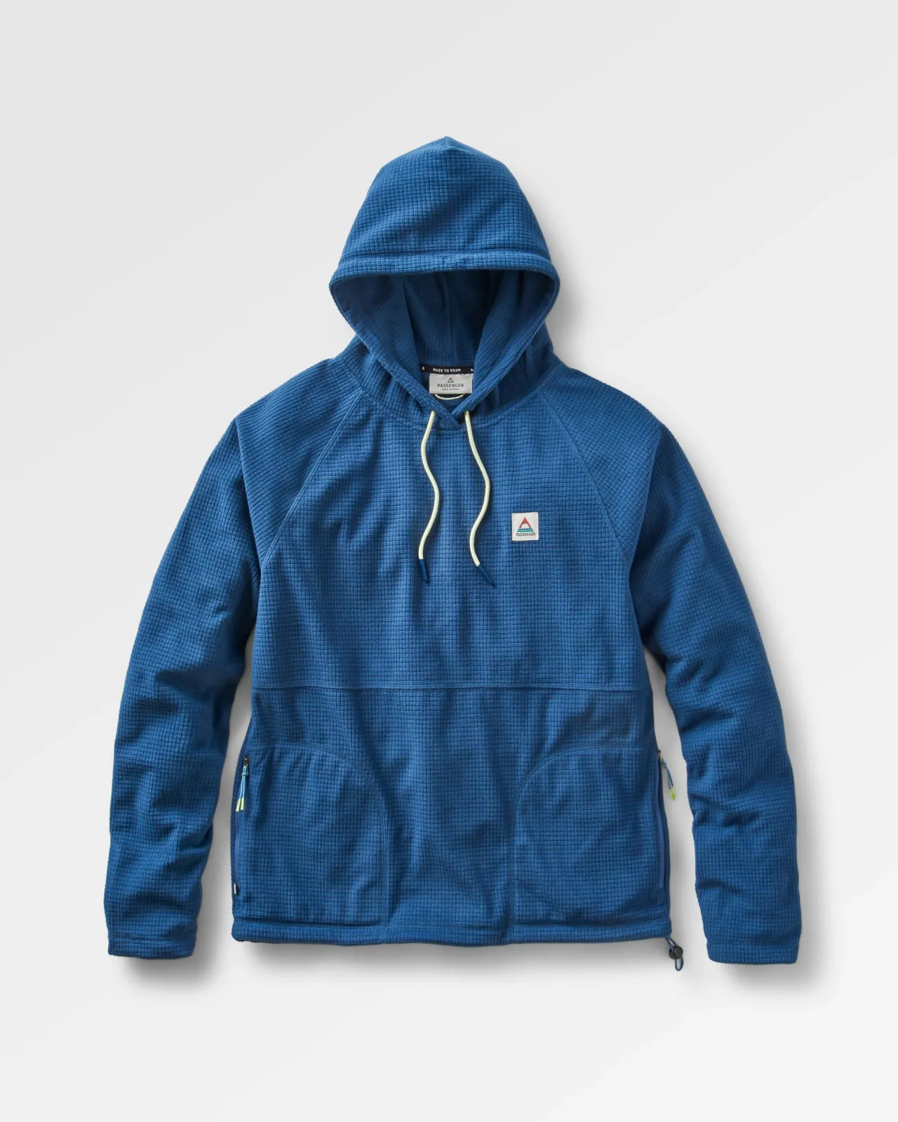 Fashion Point recycelter Grid Polar Fleece Kapuzenpullover - Dunkler Denim Herren Kapuzenpullover & Sweatshirts | Oberteile