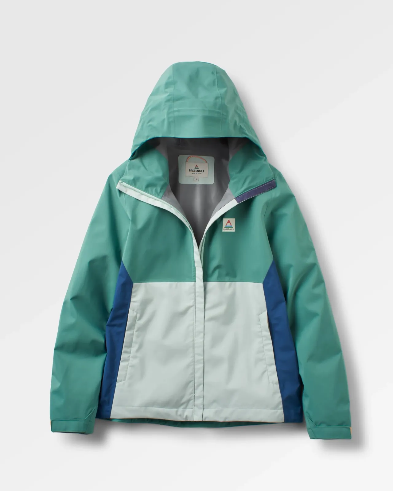 Fashion Rainstorm recycelte wasserdichte Jacke - Tiefsee/Brandungsspray Damen Wasserdicht