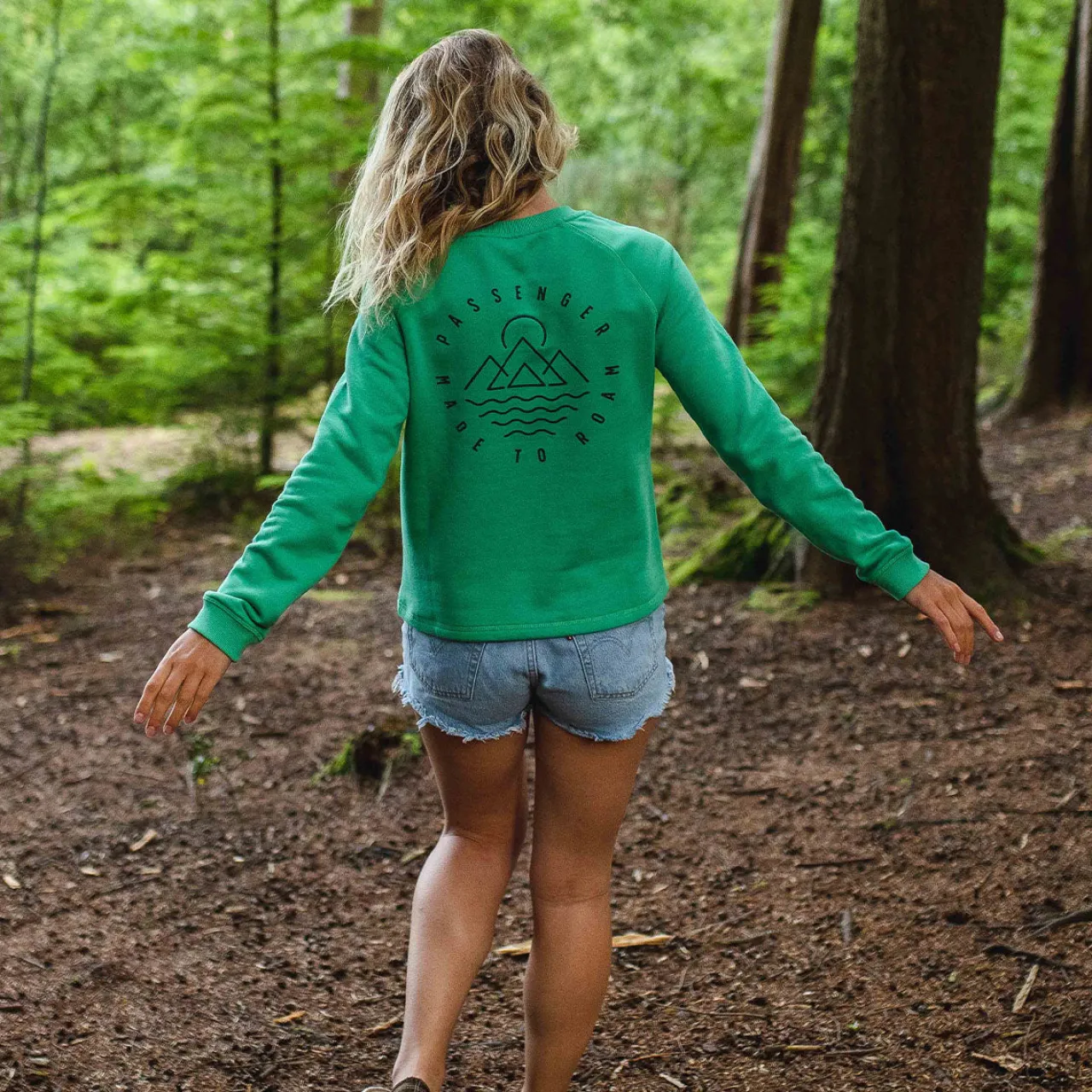 remote_sweatshirt_aus_recycelter_baumwolle__grne_fichte_3.webp Discount Remote Sweatshirt aus recycelter Baumwolle - Grüne Fichte Damen Kapuzenpullover & Sweatshirts