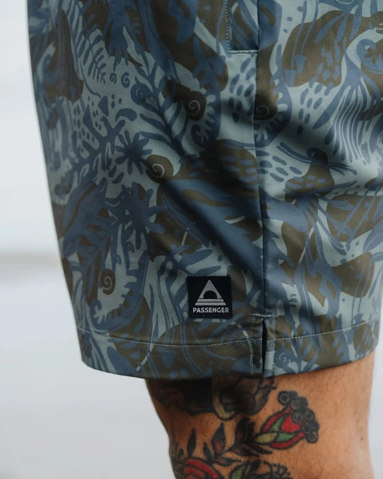 Clearance Sandune Wandershorts - Abstrakte Seealge Pistazie Herren Hosen