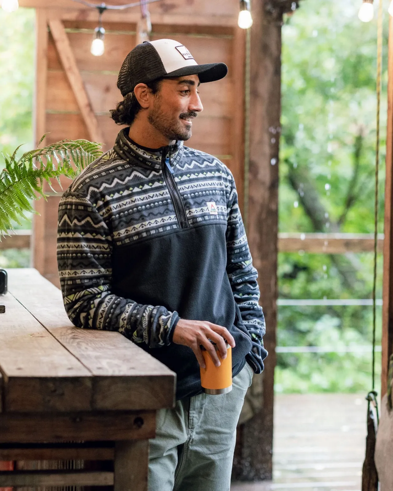 set_off_recycelter_polar__zip_fleece__berg_geo_holzkohle_3.webp Hot Set Off recycelter Polar 1/4 Zip Fleece - Berg Geo Holzkohle Herren Fleece | Fleece