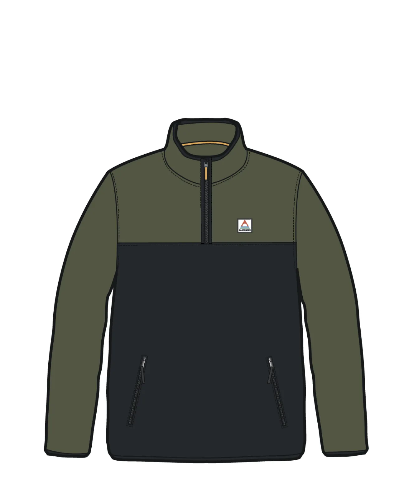 set_off_recycelter_polar__zip_fleece__khaki_10.webp New Set Off recycelter Polar 1/4 Zip Fleece - Herren Fleece | Fleece
