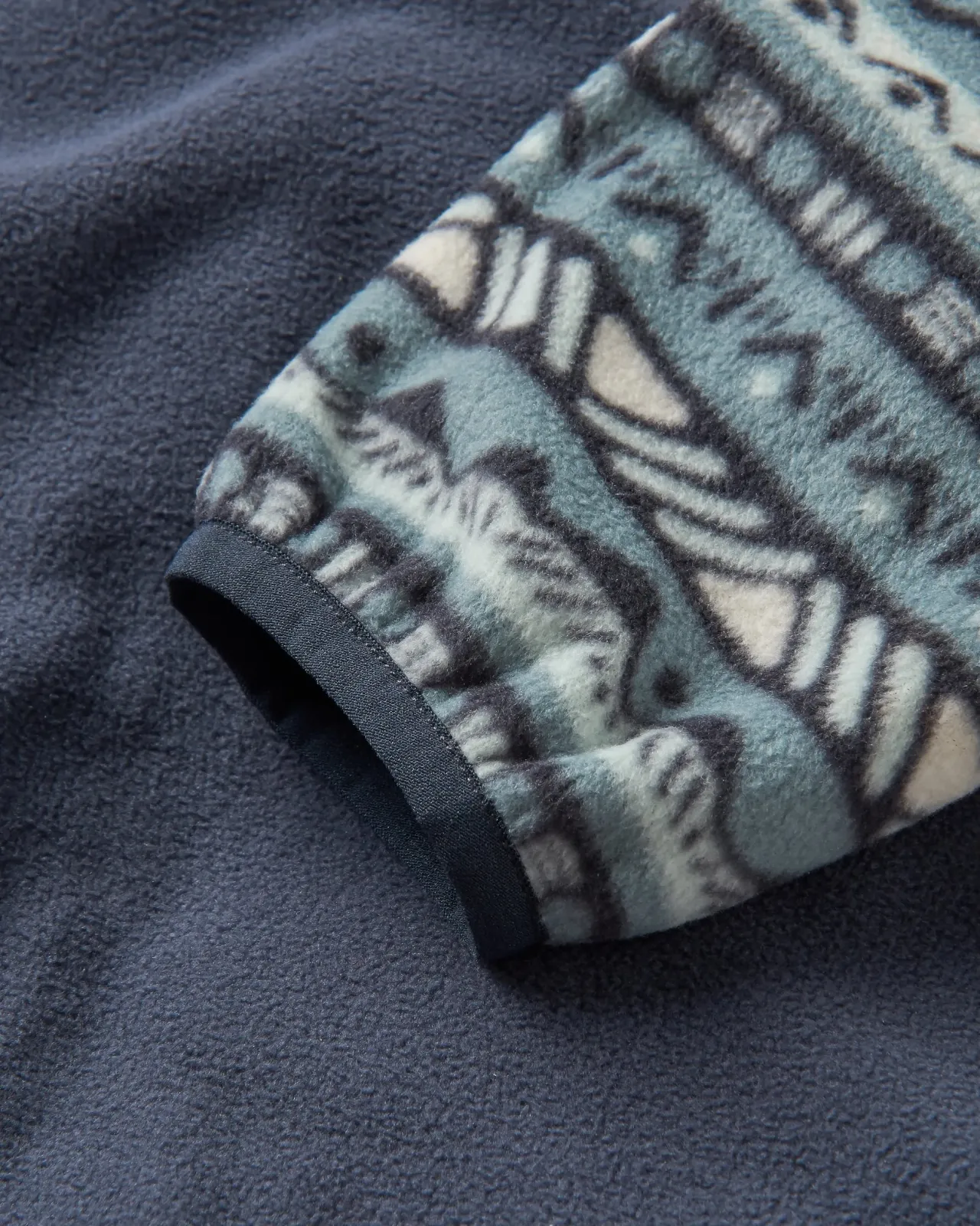 Fashion Set Off Recycled Polar 1/4 Zip Fleece - Mountain Geo Stormy Sea Herren Fleece | Fleece