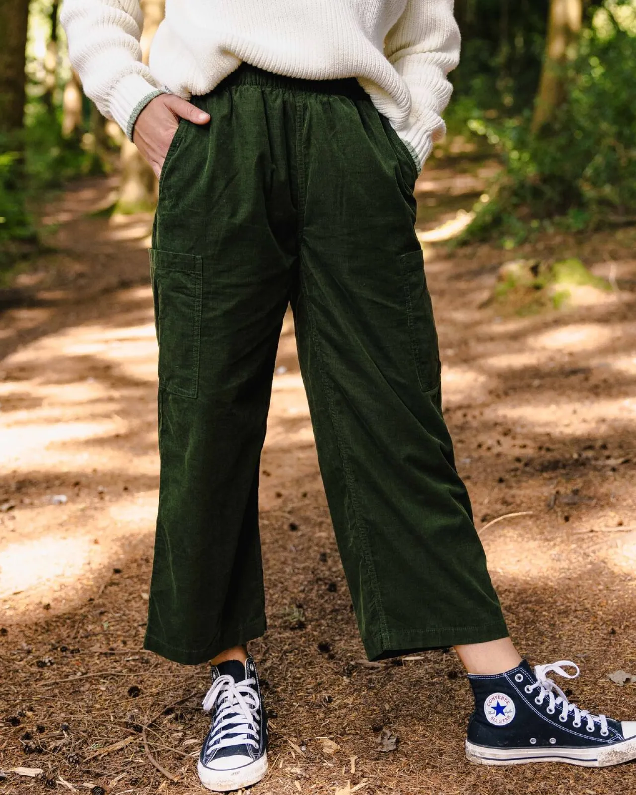 Clearance Soemday 2.0 Bio-Cord-Crop Top - Damen Latzhosen & Hosen