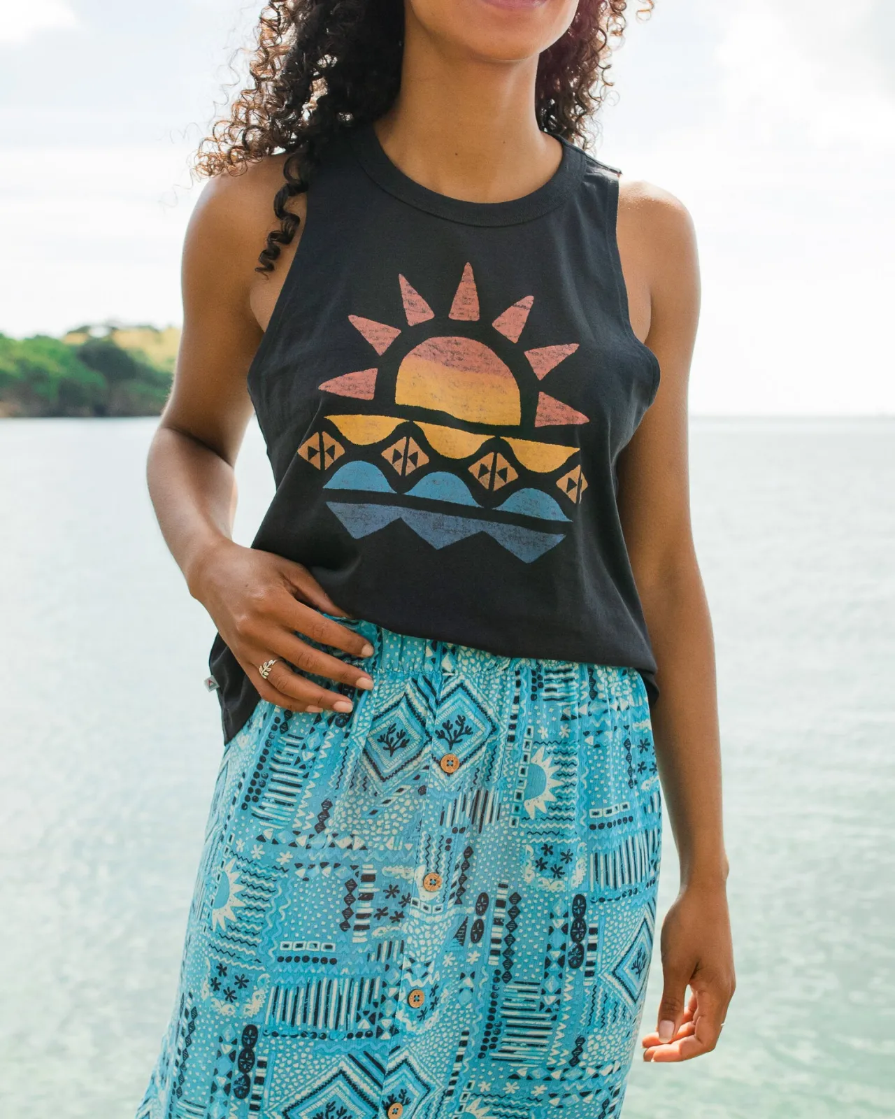 sunray_recycelte_baumwollweste__schwarz_2.webp Hot Sunray Recycelte Baumwollweste - Damen Tanktops