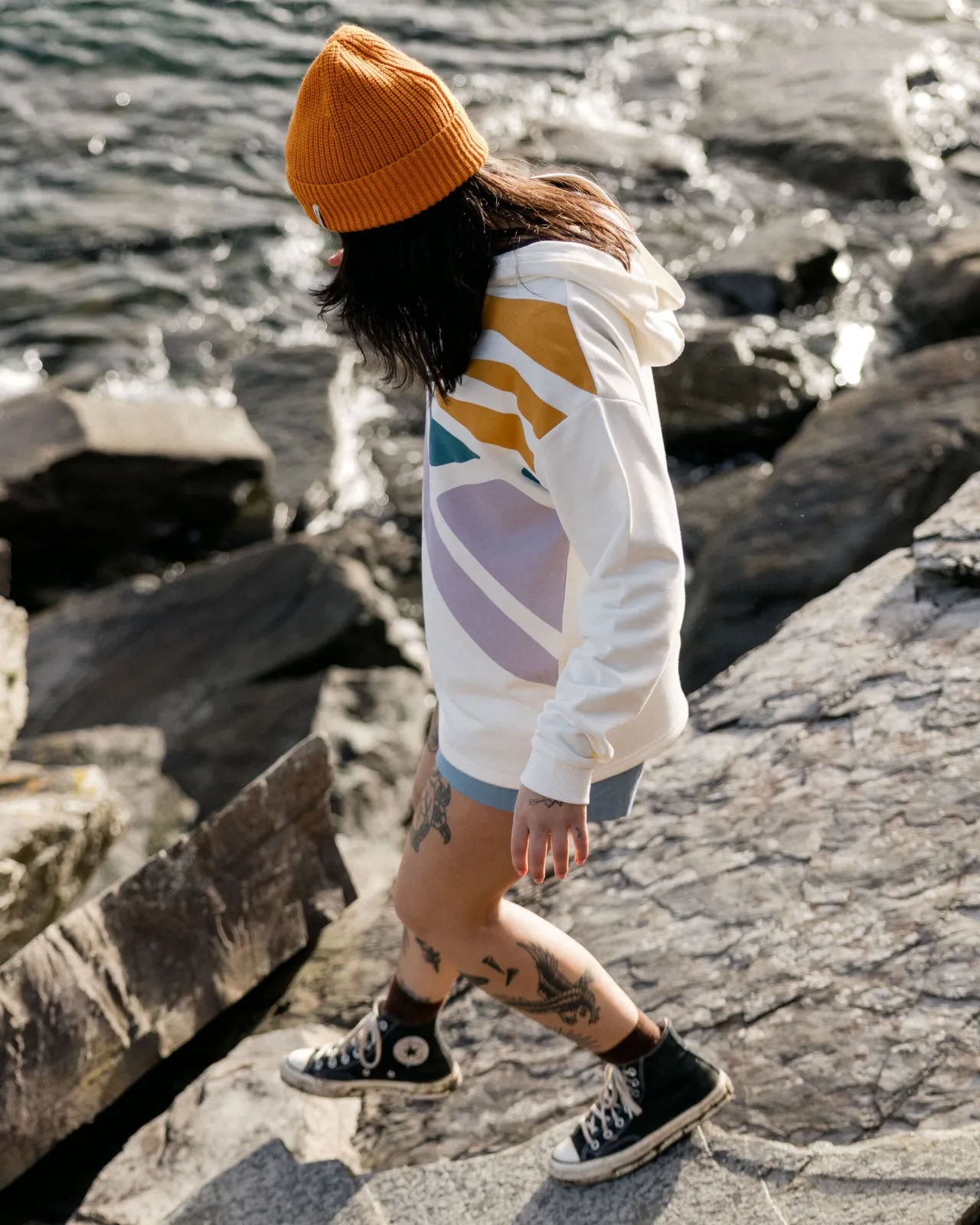 sunsets_biobaumwollhoodie__marshmallow_2.webp Cheap Sunsets Bio-Baumwoll-Hoodie - Damen Kapuzenpullover & Sweatshirts