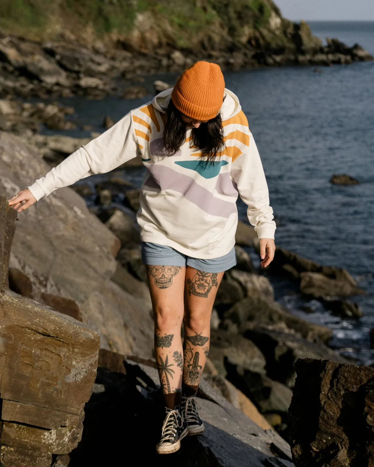 sunsets_biobaumwollhoodie__marshmallow_3.webp Cheap Sunsets Bio-Baumwoll-Hoodie - Damen Kapuzenpullover & Sweatshirts