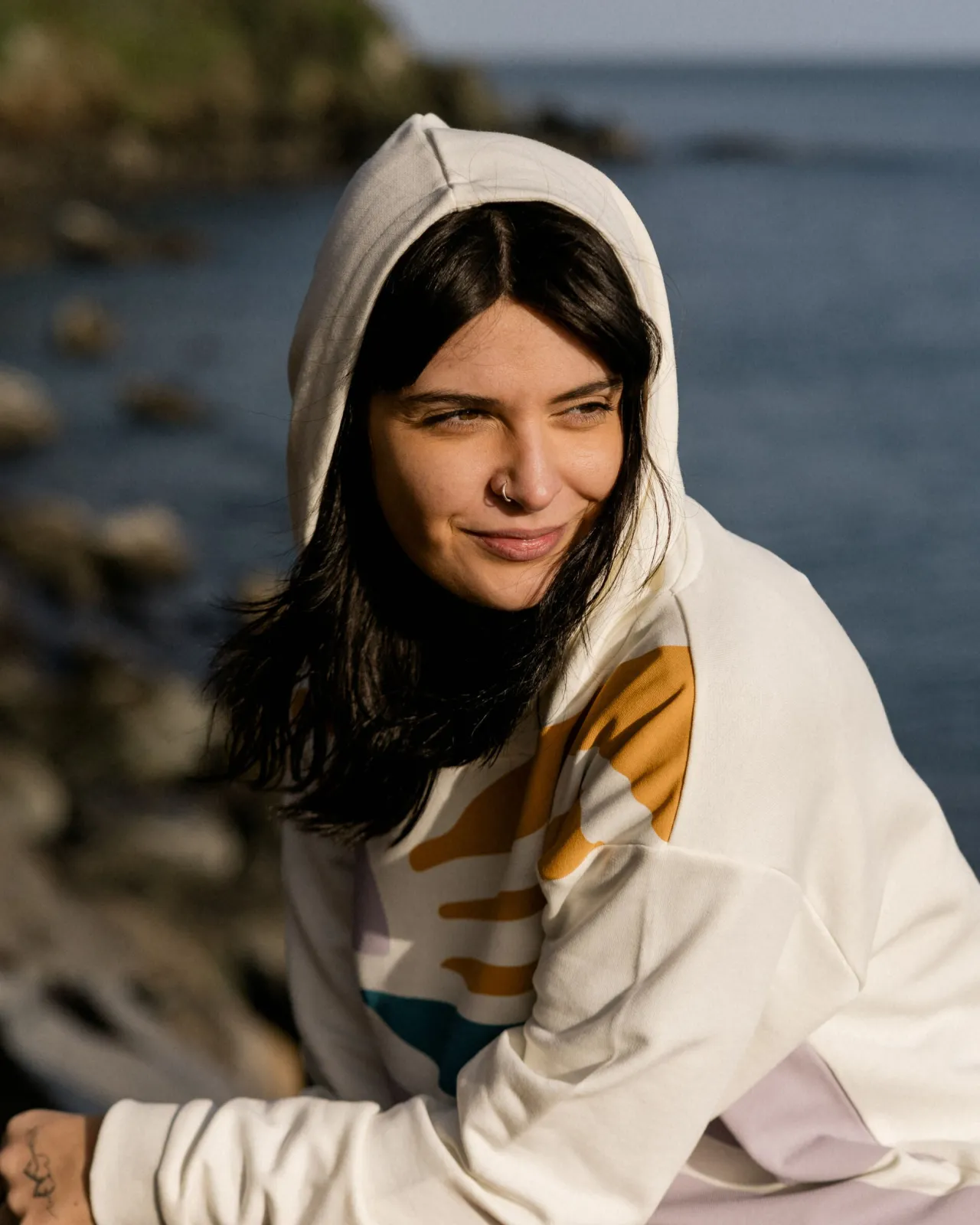 sunsets_biobaumwollhoodie__marshmallow_4.webp Cheap Sunsets Bio-Baumwoll-Hoodie - Damen Kapuzenpullover & Sweatshirts