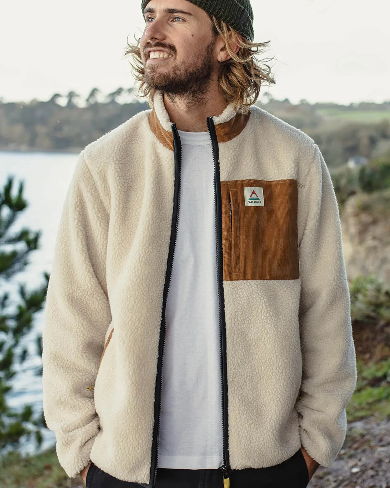 Best Sale Trekker Recyceltes Tiefflor-Sherpa-Fleece - Warmer Elfenbein Herren Fleece | Fleece